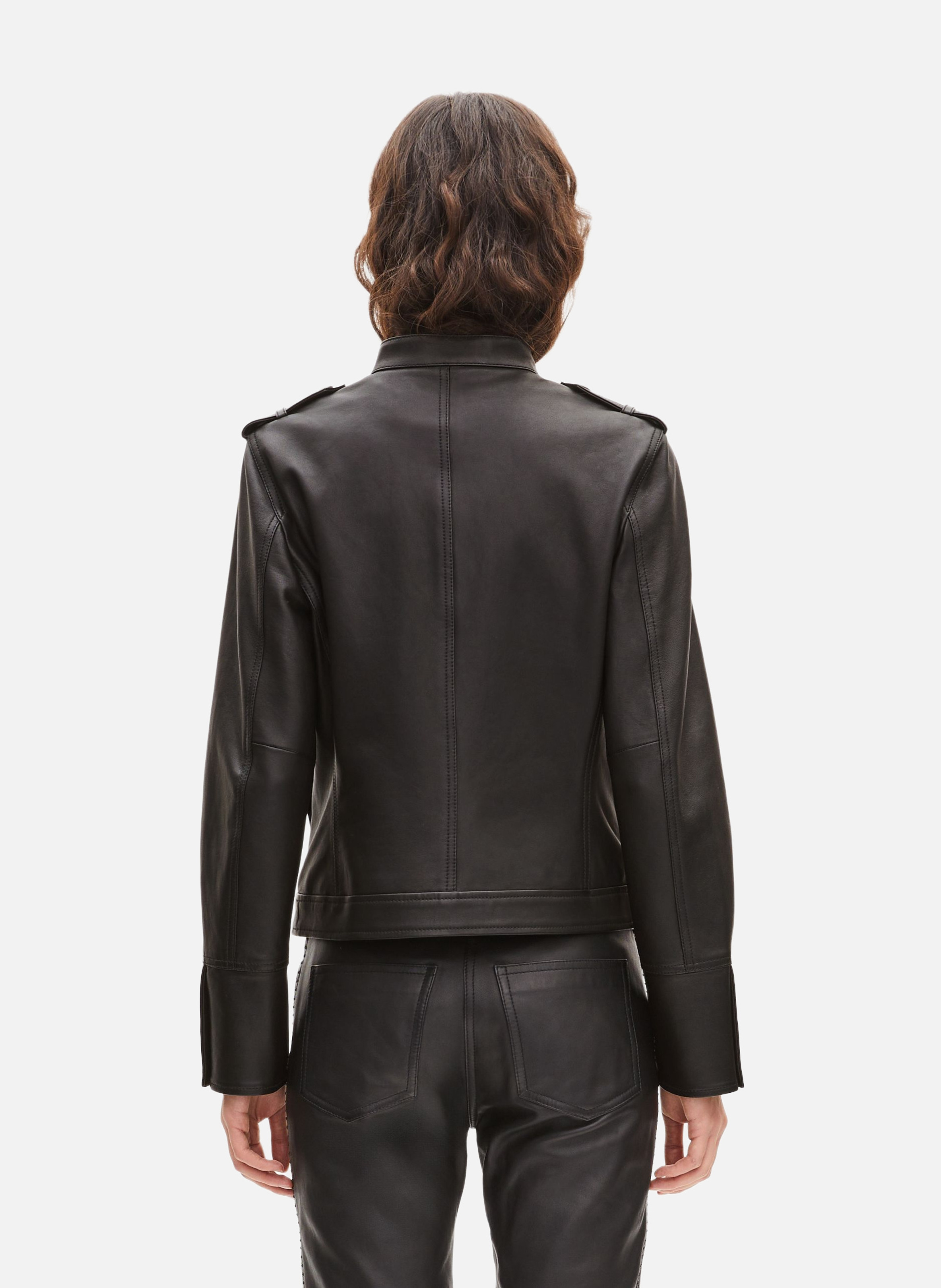 Leather officer style jacket THE KOOPLES Black