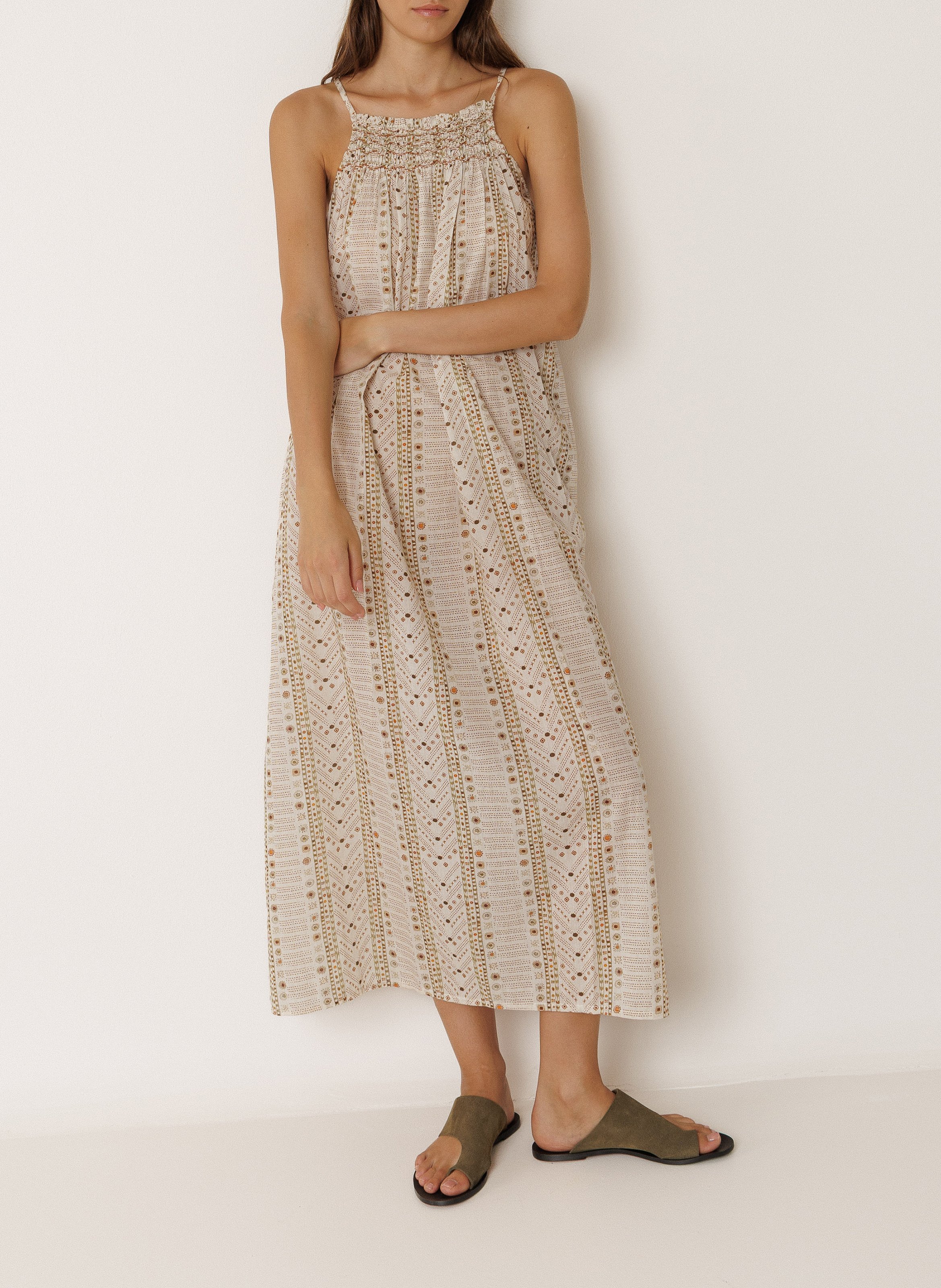 Ärmelloses Maxikleid mit Print INDI & COLD