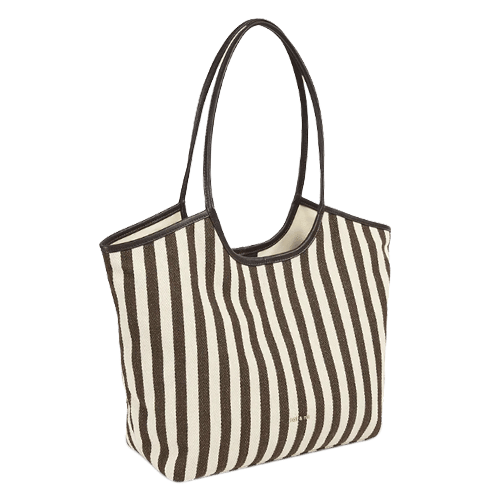 Striped tote bag NAT & NIN Brown
