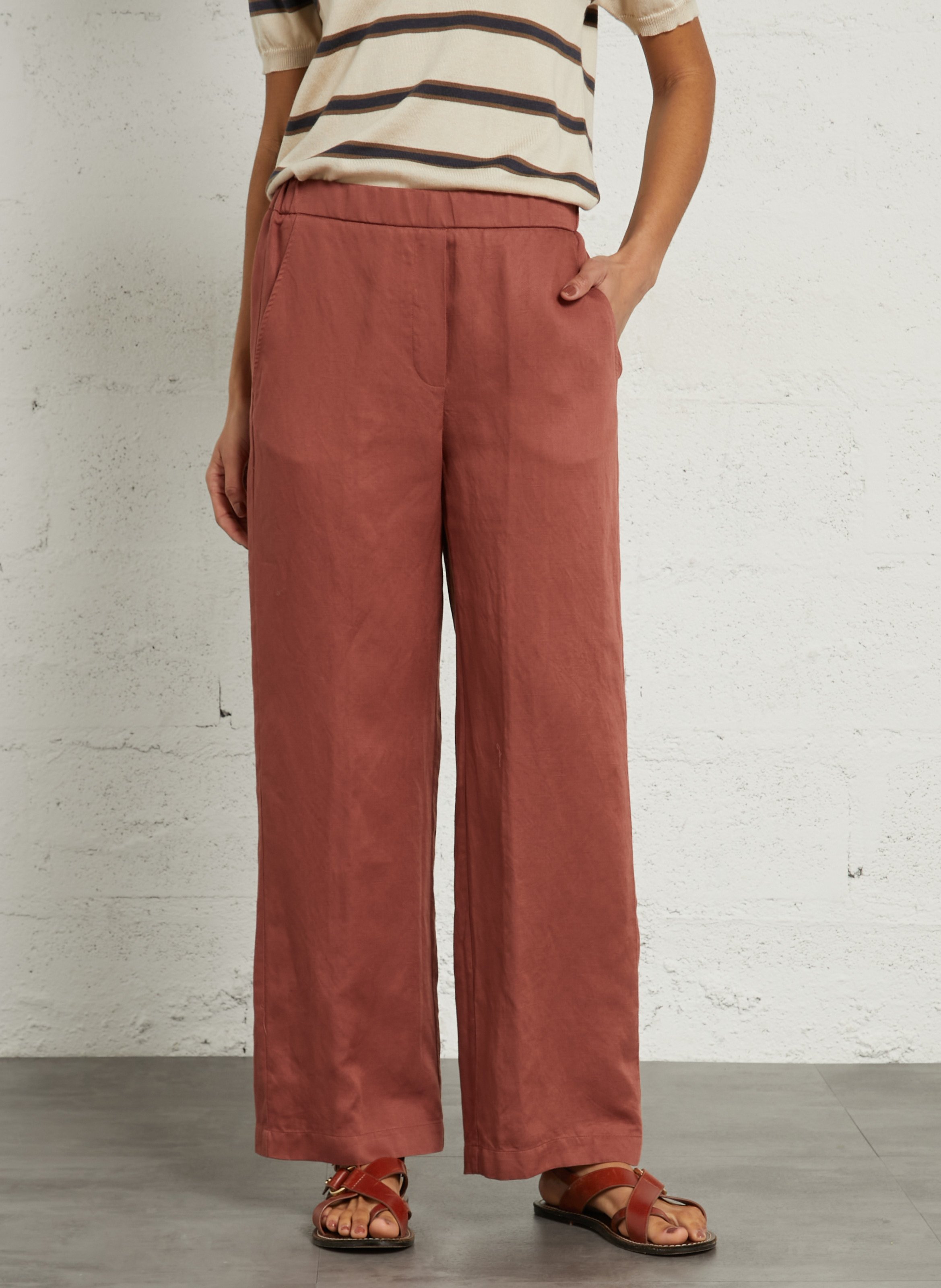 Bundfaltenhose DIEGA Rot