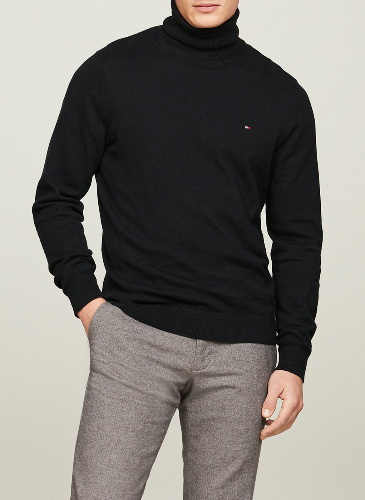 Regular-fit organic cotton-blend turtleneck TOMMY HILFIGER