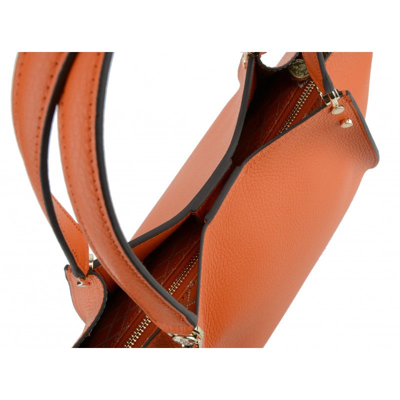 Billy L leather bag  POURCHET Orange