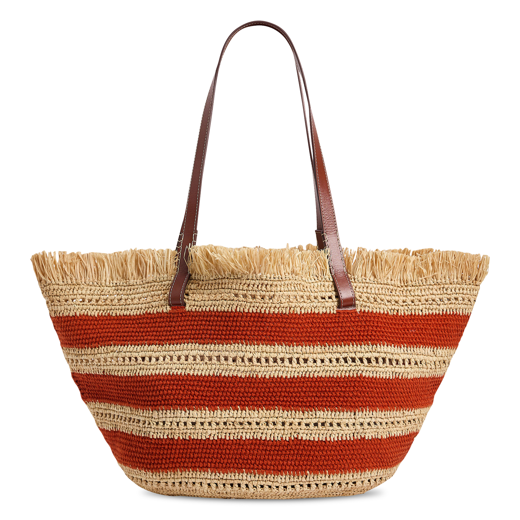 Cabas en raphia VANESSA BRUNO Orange