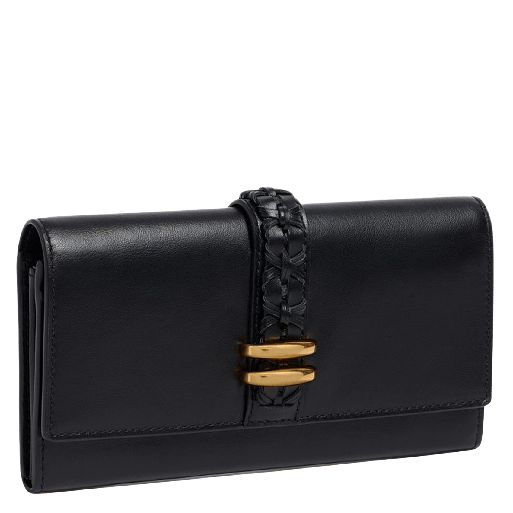 Cartera con solapa de piel VANESSA BRUNO Negro