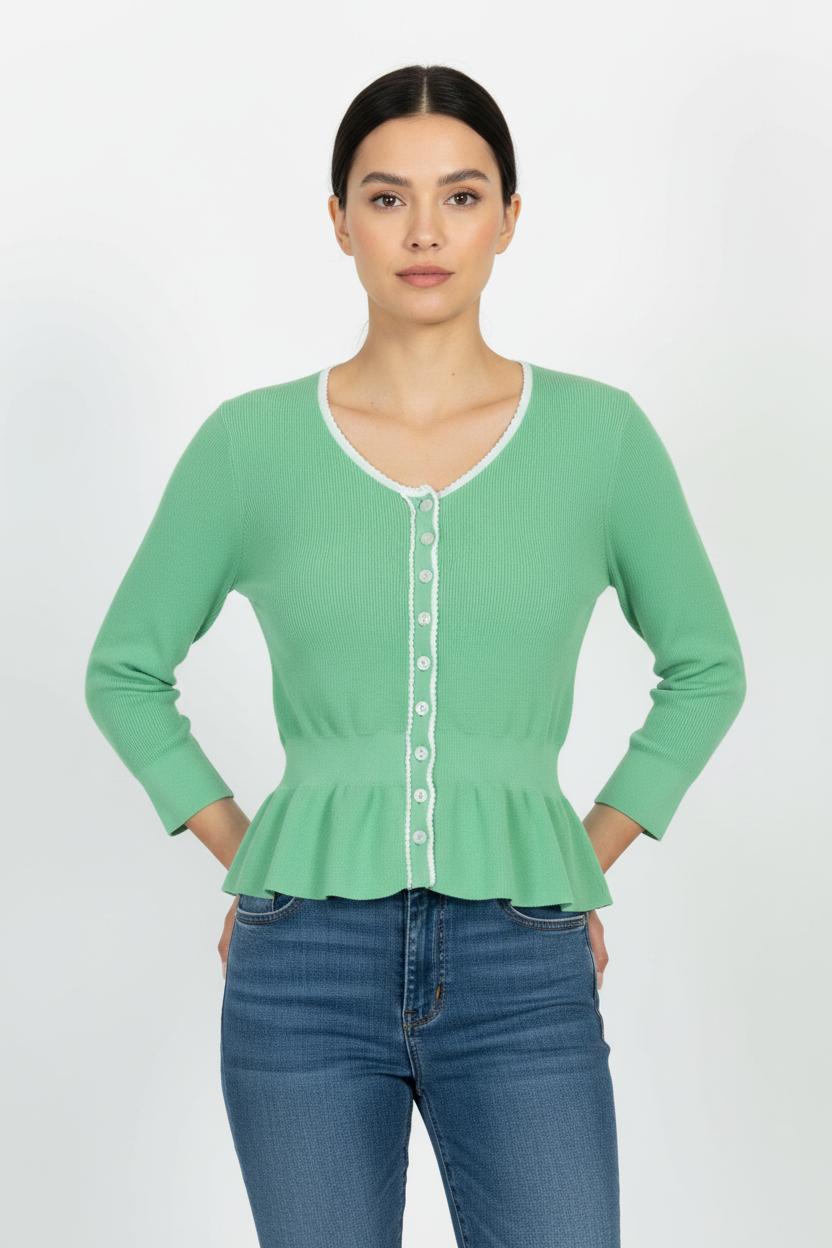 Cardigan TARA JARMON - Seconde Main Green
