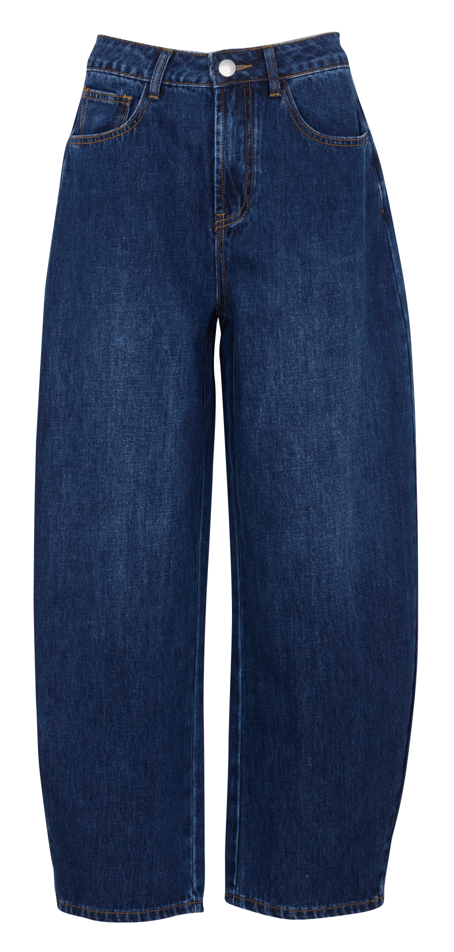 High-rise wide-leg cotton jeans | Blue SUNCOO Women