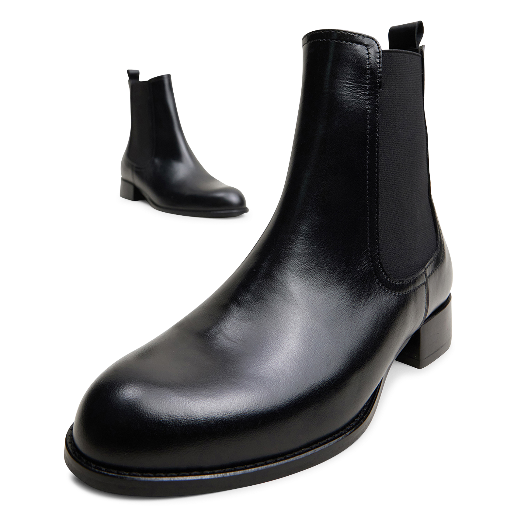 Bottines Chelsea en cuir unies JONAK Noir