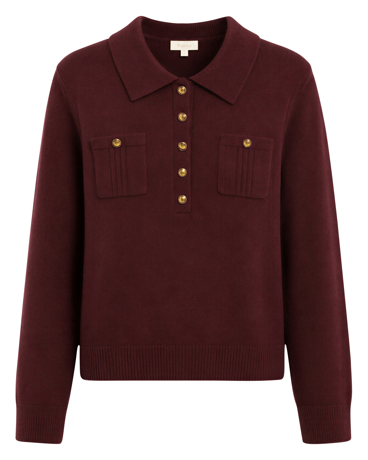 Pull droit en laine mélangée PABLO Rouge