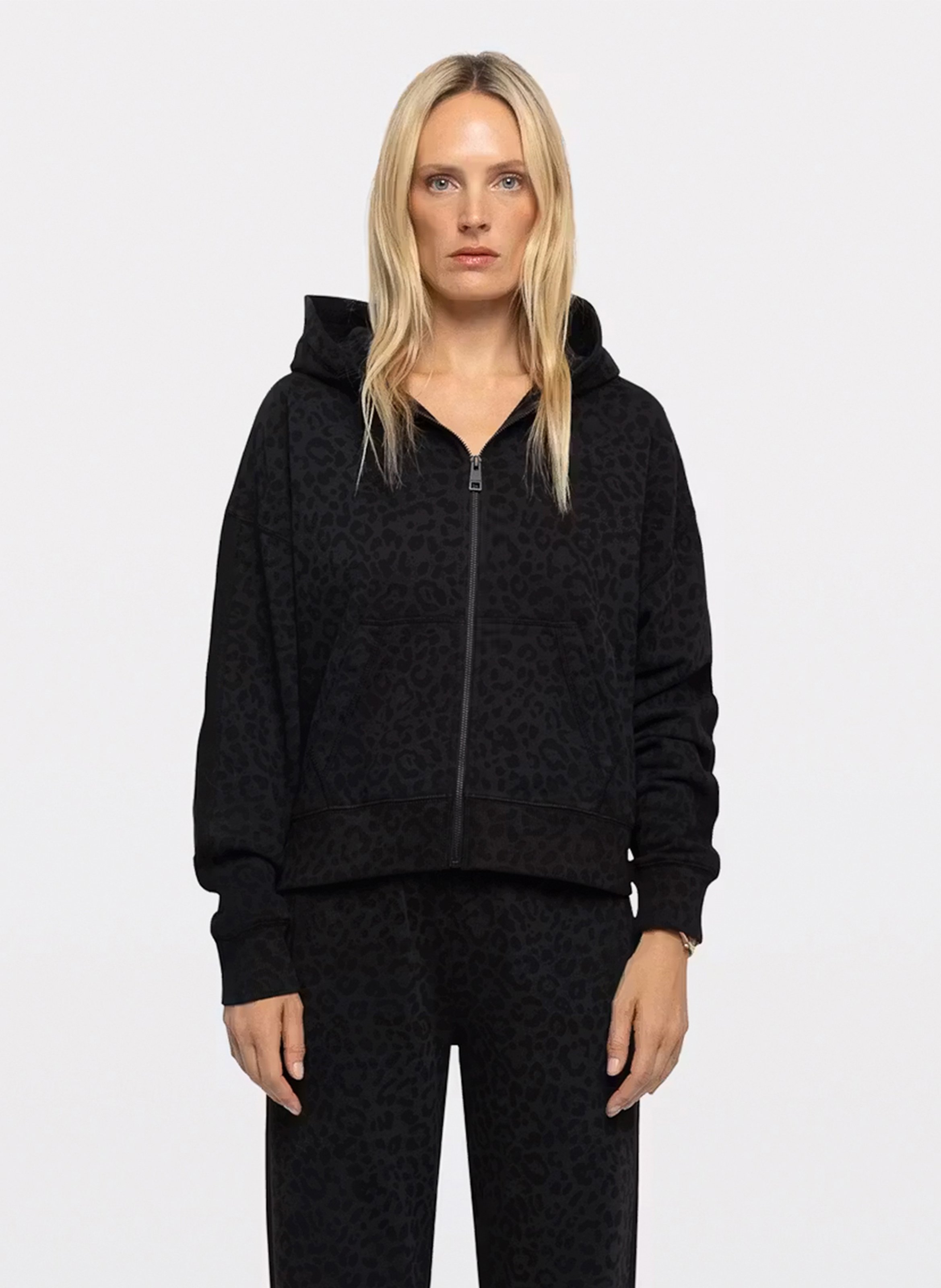 Leopard-Print Kapuzen-Sweatshirt ZADIG&VOLTAIRE Grau
