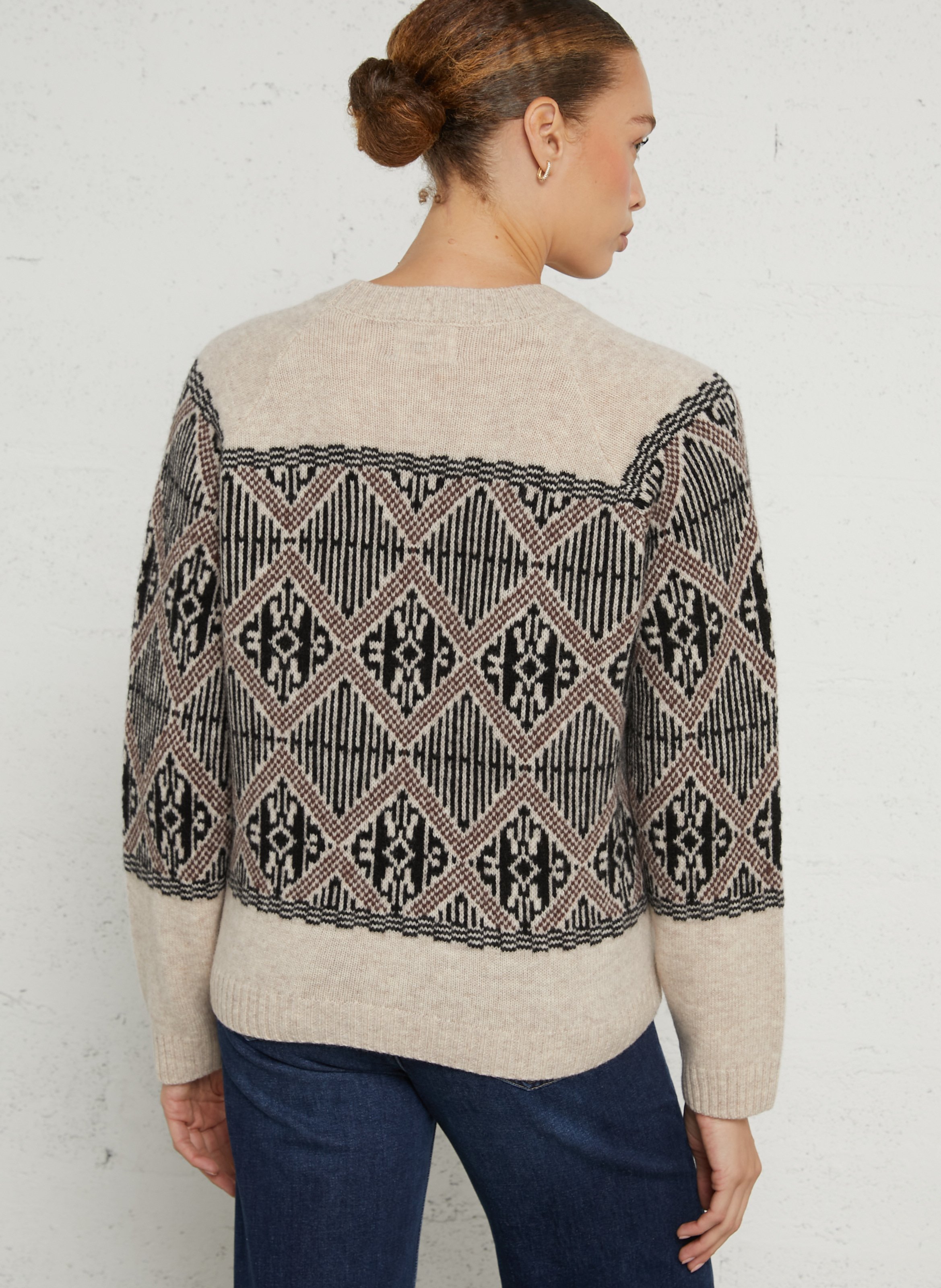 Wollen trui met ronde hals BELLA JONES Beige