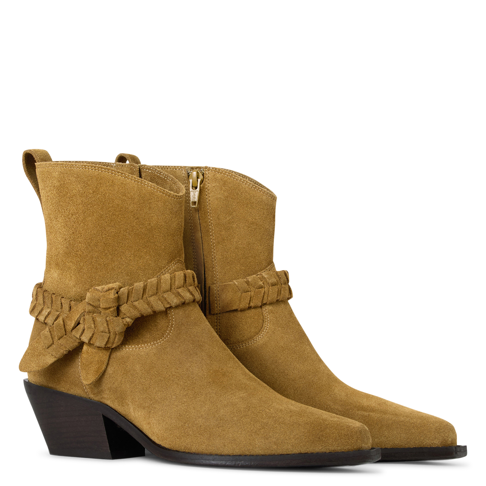 Spitze Lederstiefeletten BA&SH Braun