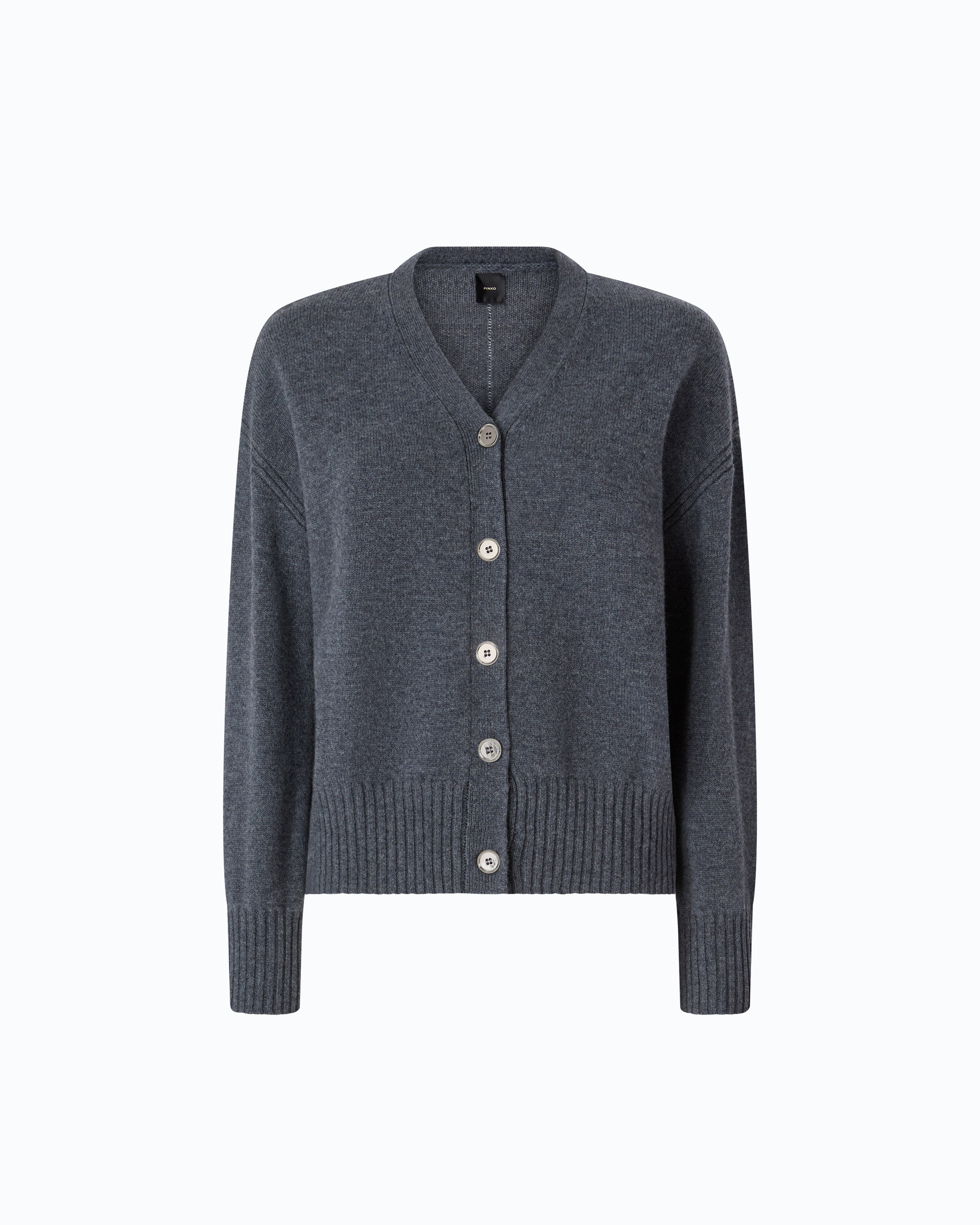 Cardigan en laine et cachemire PINKO Gris