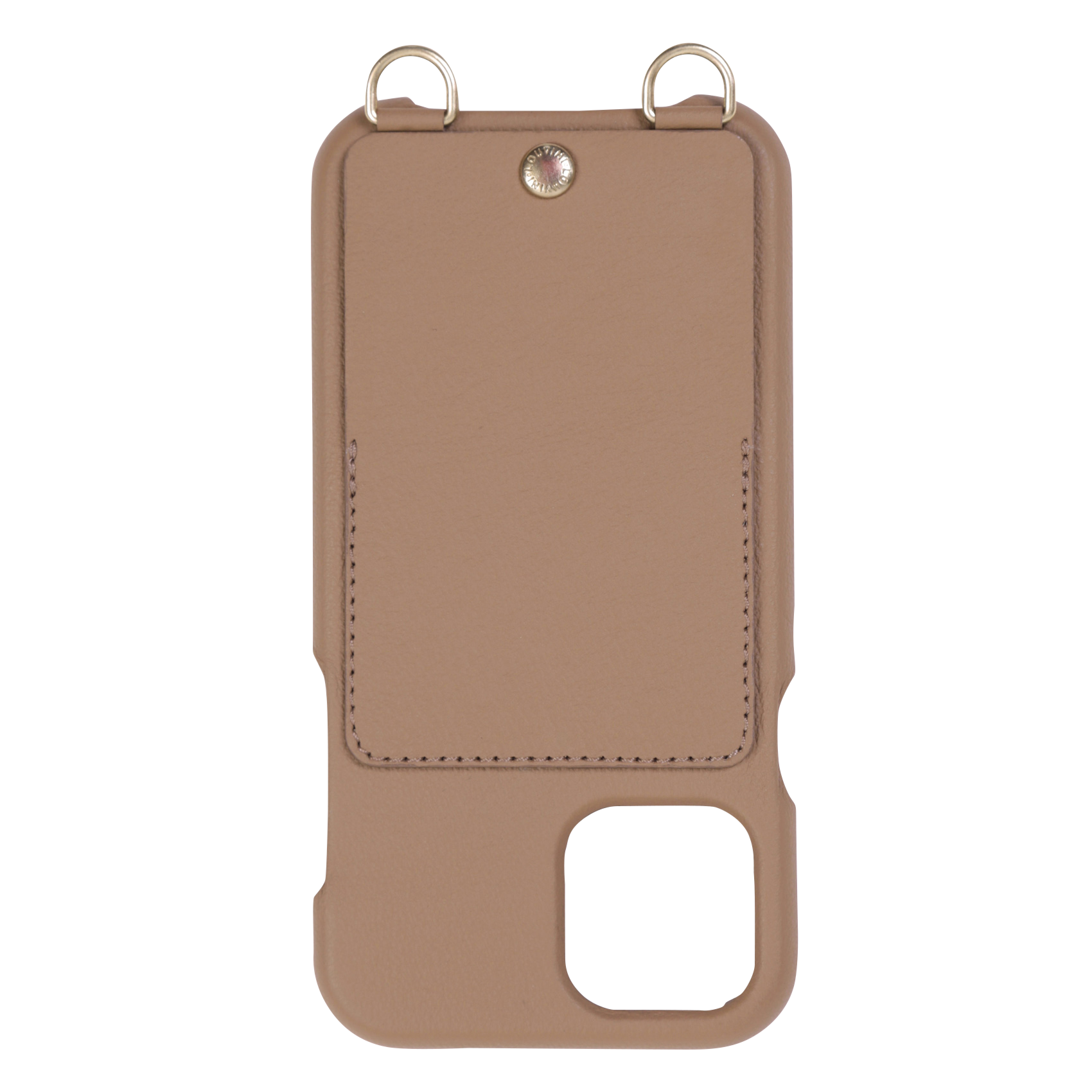 iPhone case with leather pocket LOUVINI PARIS Brown