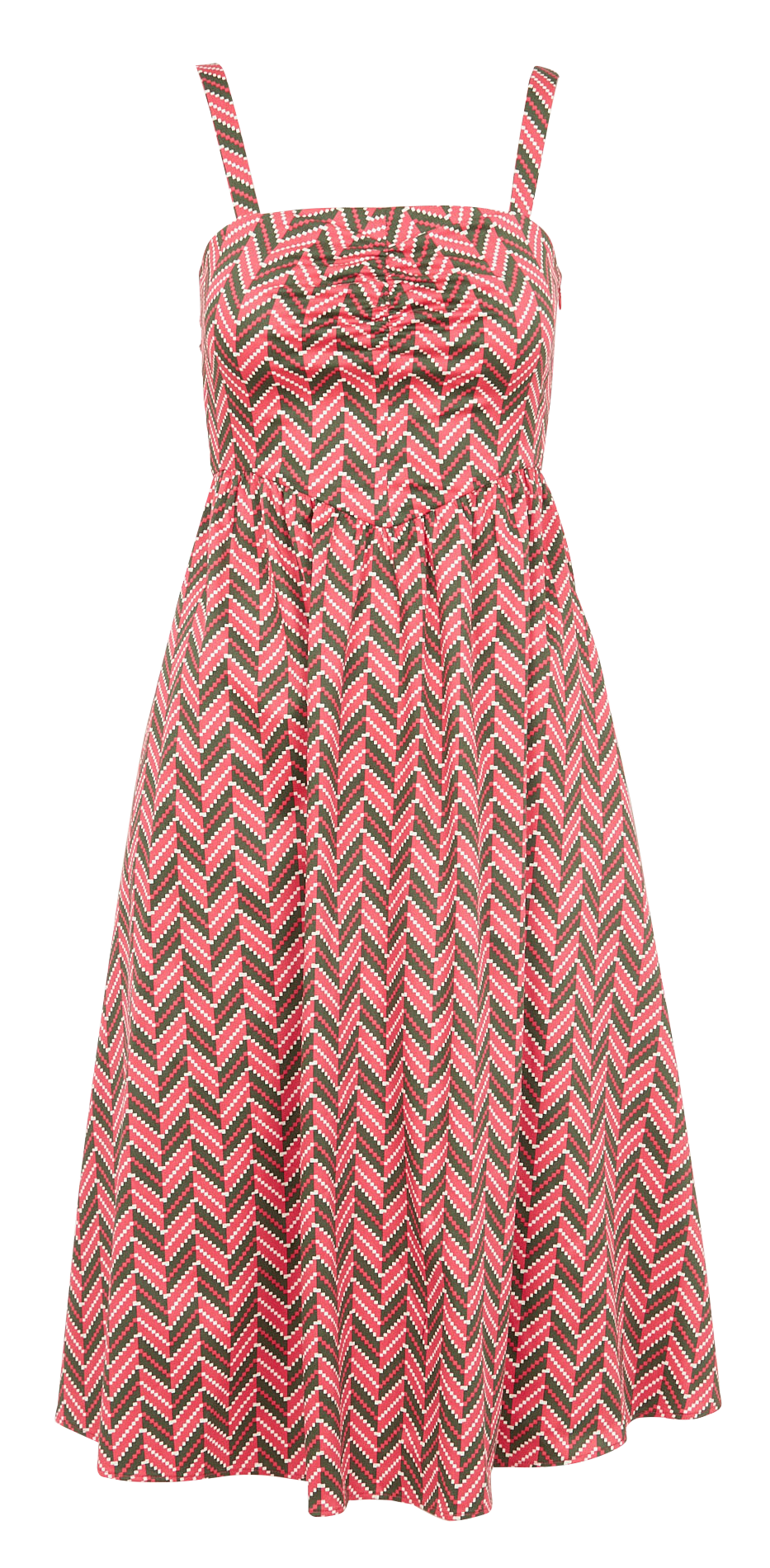 Printed cotton-blend midi dress MAX&Co. Pink
