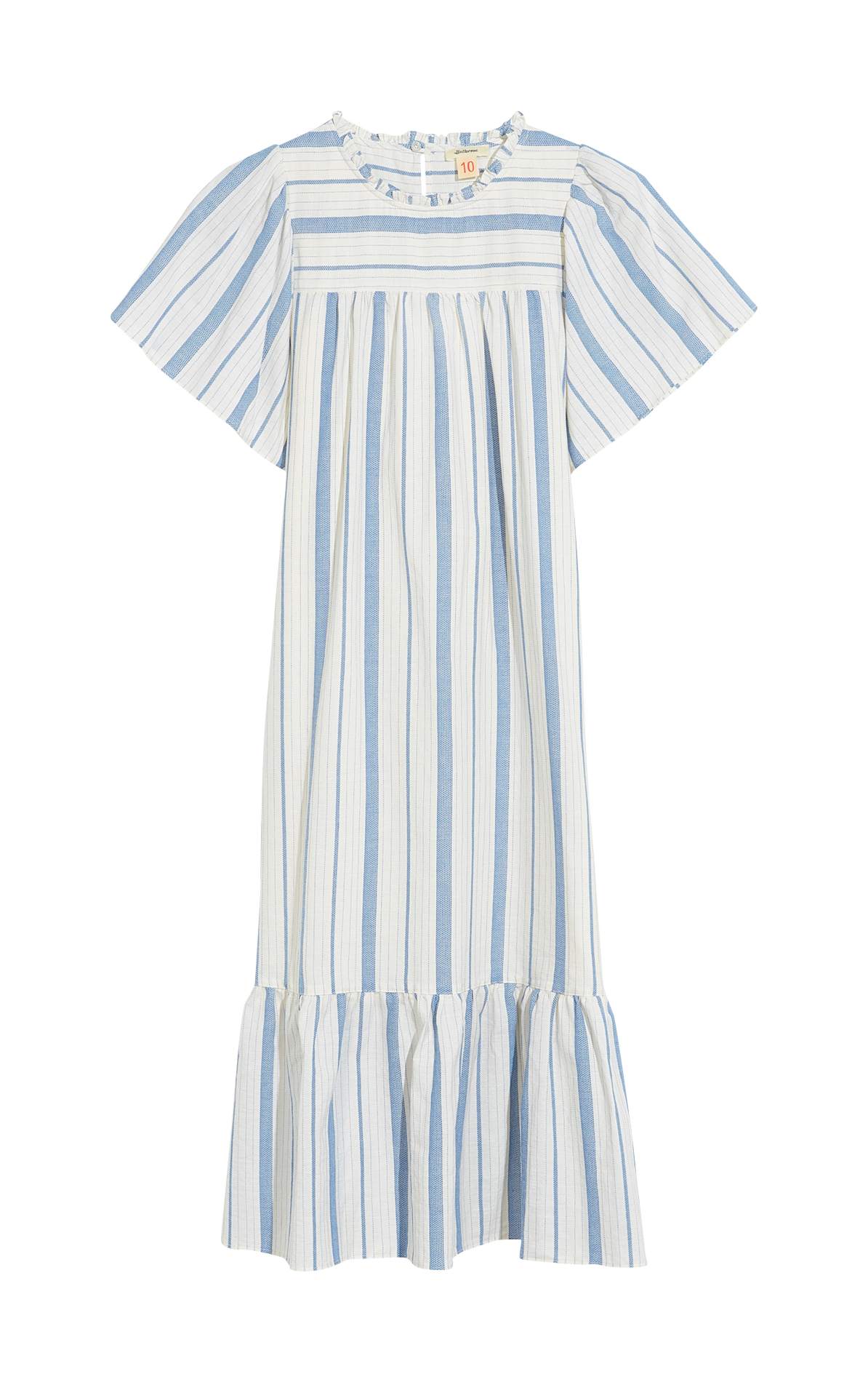 Long striped dress with round neck BELLEROSE Blue
