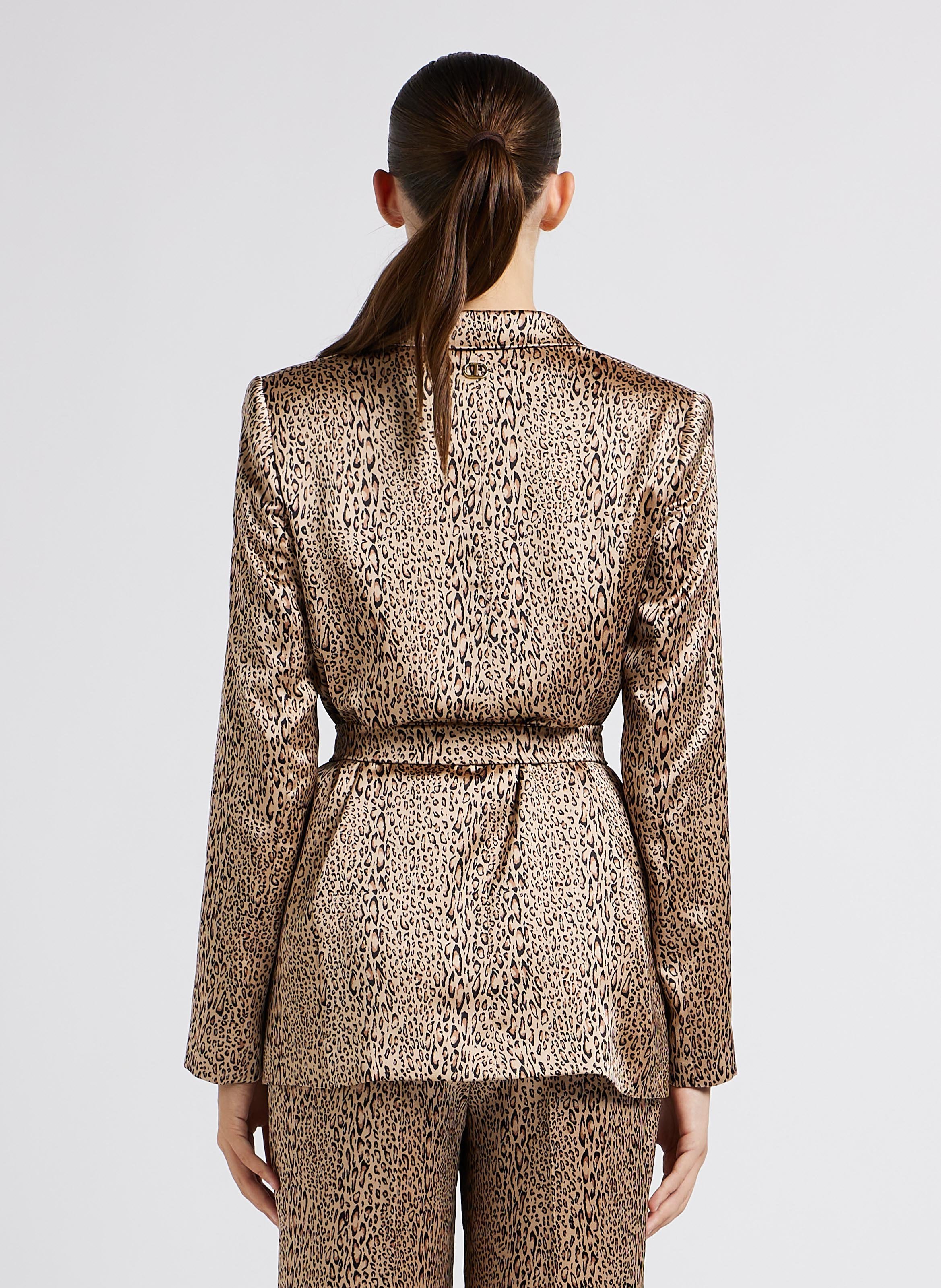 Leopard print 2025 fitted jacket