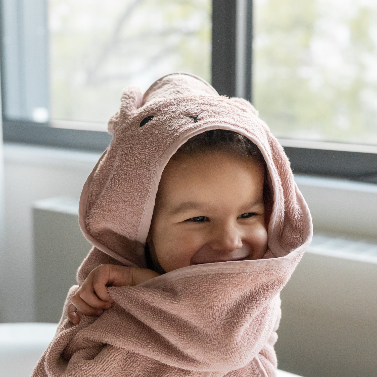 Rabbit hooded towel KINDSGUT Yellow