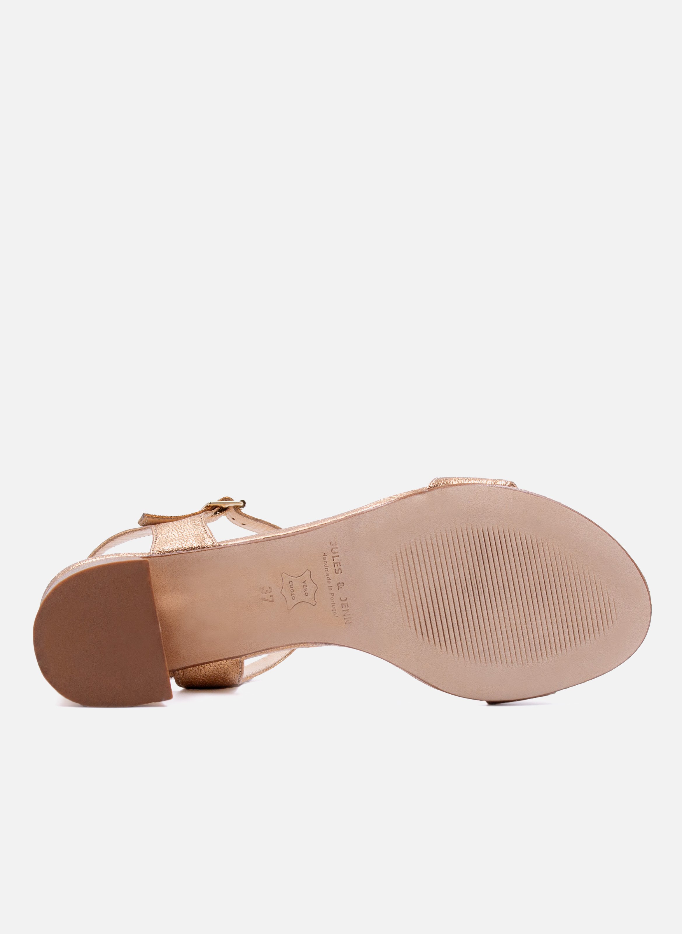 Medium heel metallic sandals JULES & JENN Pink