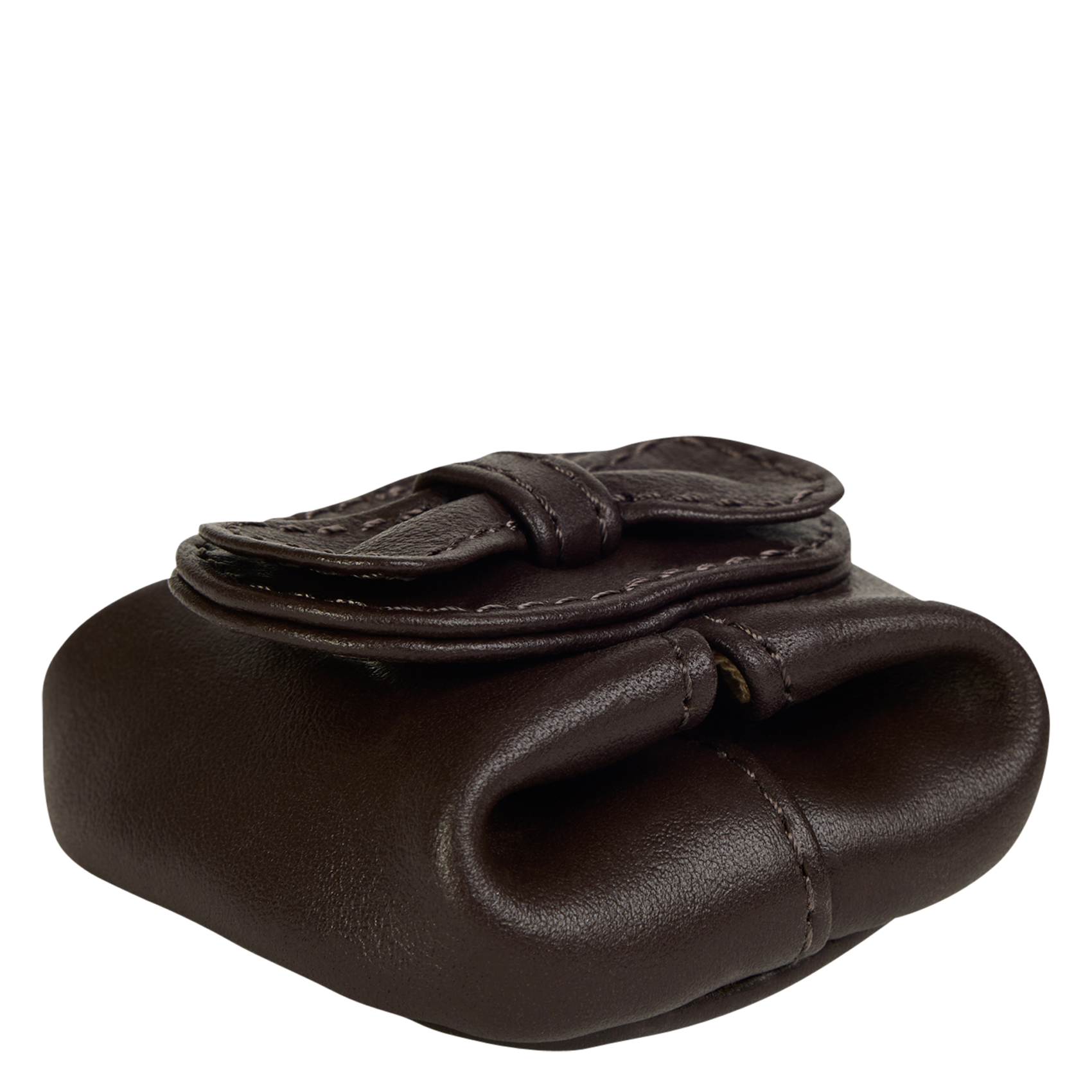 Porte-monnaie noeud en cuir NAT & NIN Marron