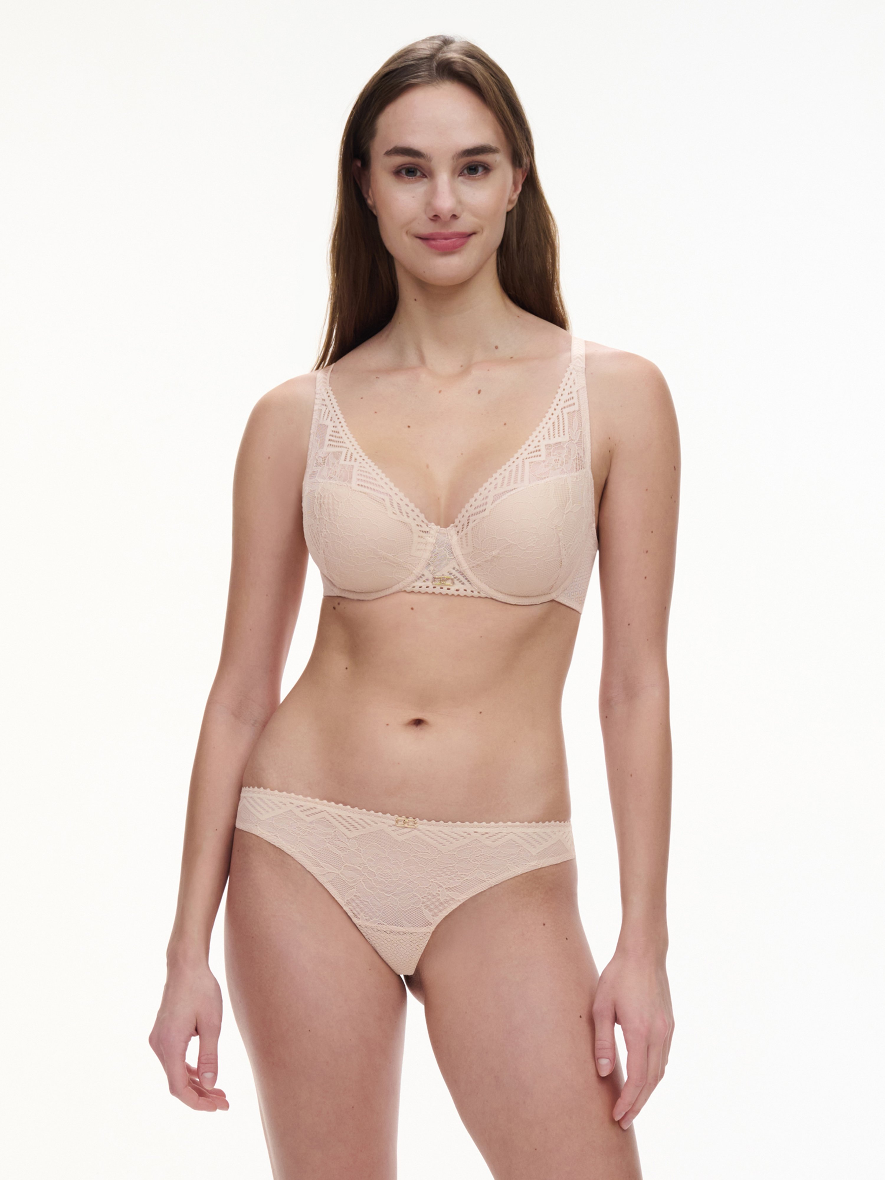 Plunging spacer bra CHANTELLE Beige