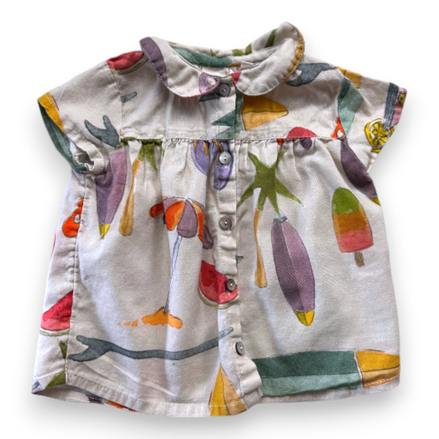 Beige baby blouse - 18 months ARSENE ET LES PIPELETTES - Seconde Main Beige