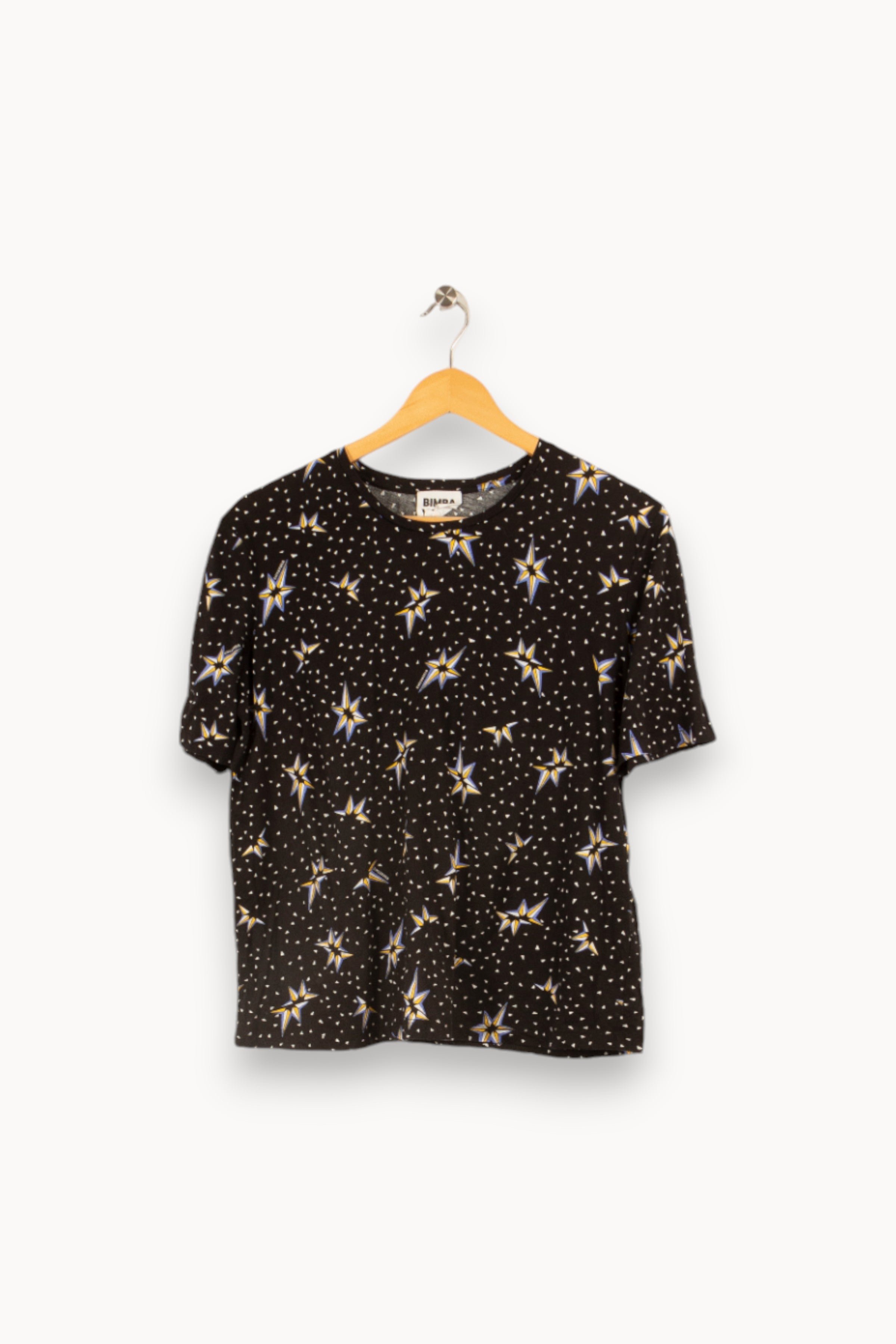 Black t-shirt with patterns BIMBA Y LOLA - Seconde main Black