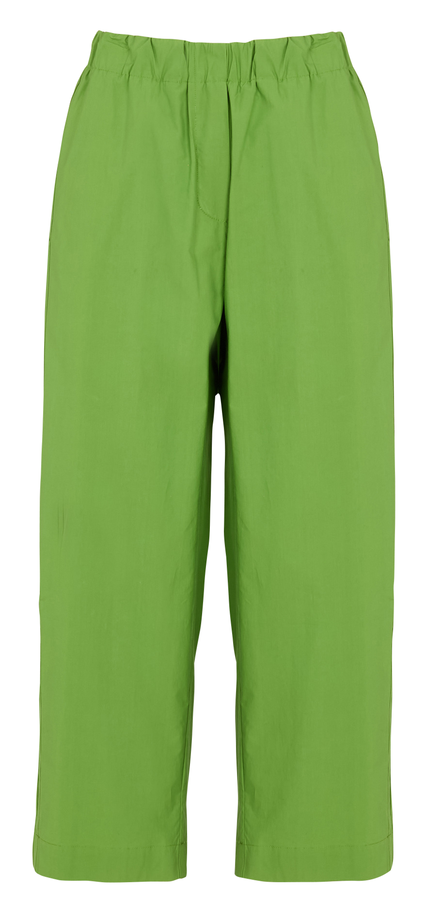 Wijde broek van katoen met hoge taille BELLEPIECE Groen