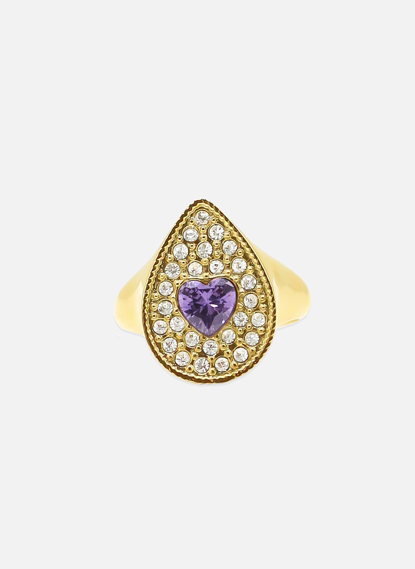 Wide ring Leonor AEC Paris Purple