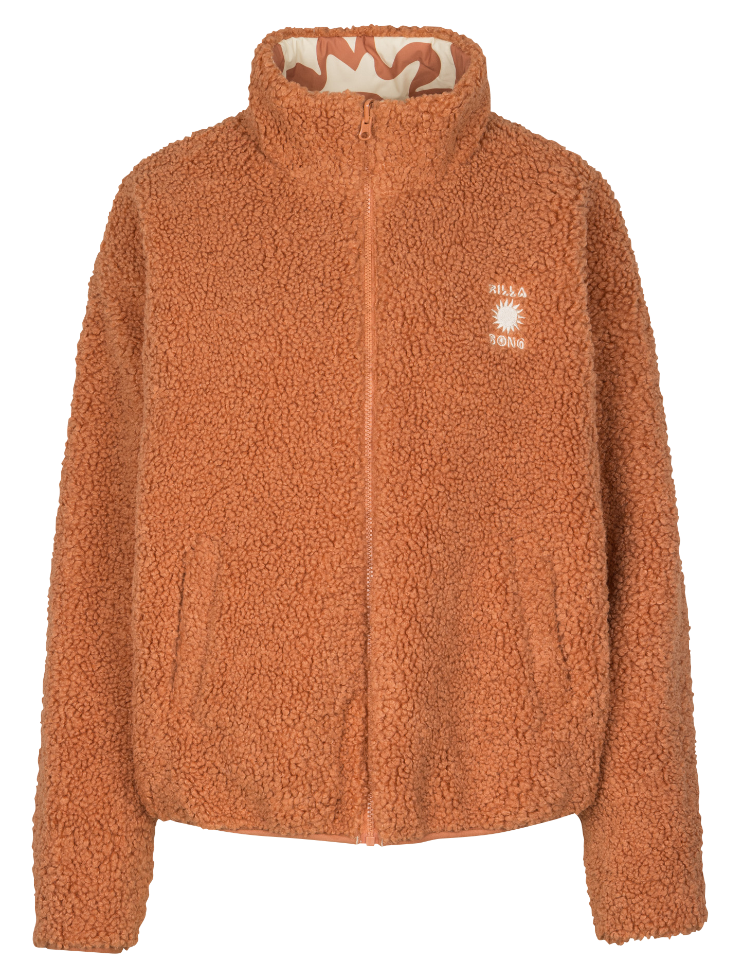 Doudoune col montant imprimée BILLABONG Orange