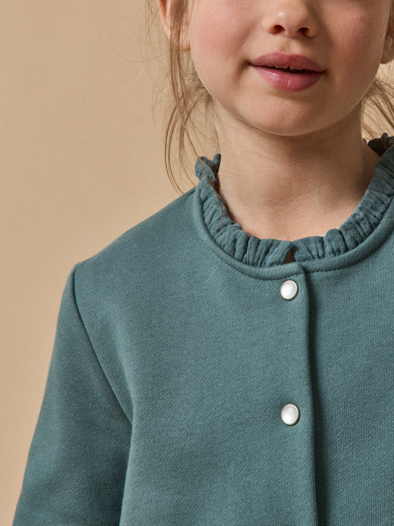 Organic cotton fleece vest CYRILLUS Green