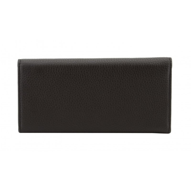 Leather coin purse POURCHET Black