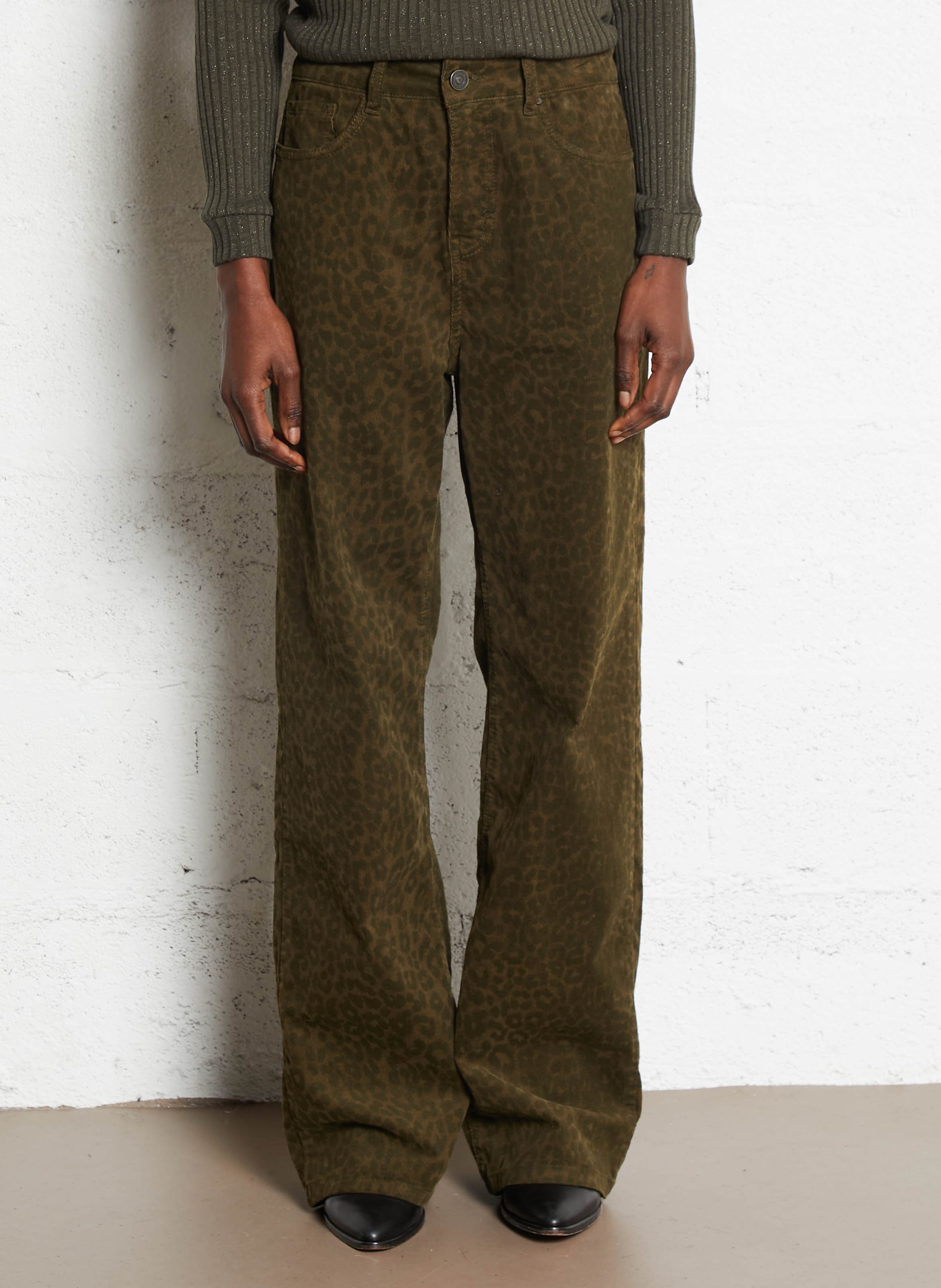 Pantalon large en coton mélangé SUD EXPRESS Vert