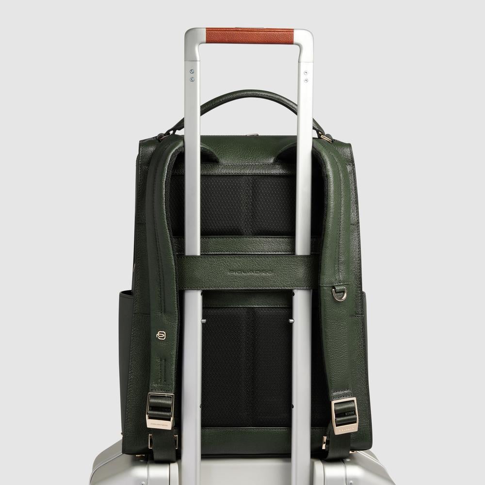 Expandable Laptop Backpack 15.6" PIQUADRO Green
