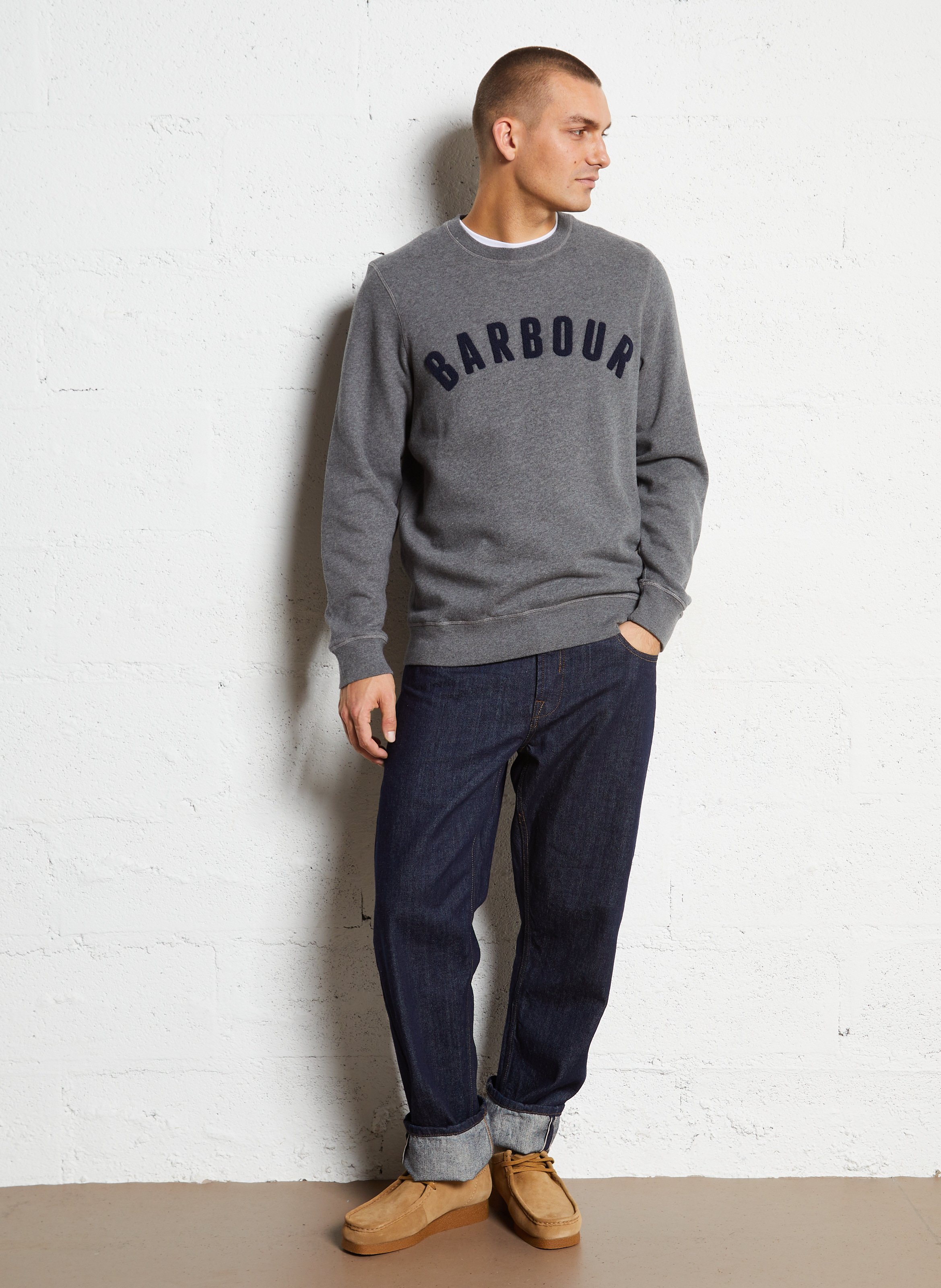 Effen sweater BARBOUR Grijs