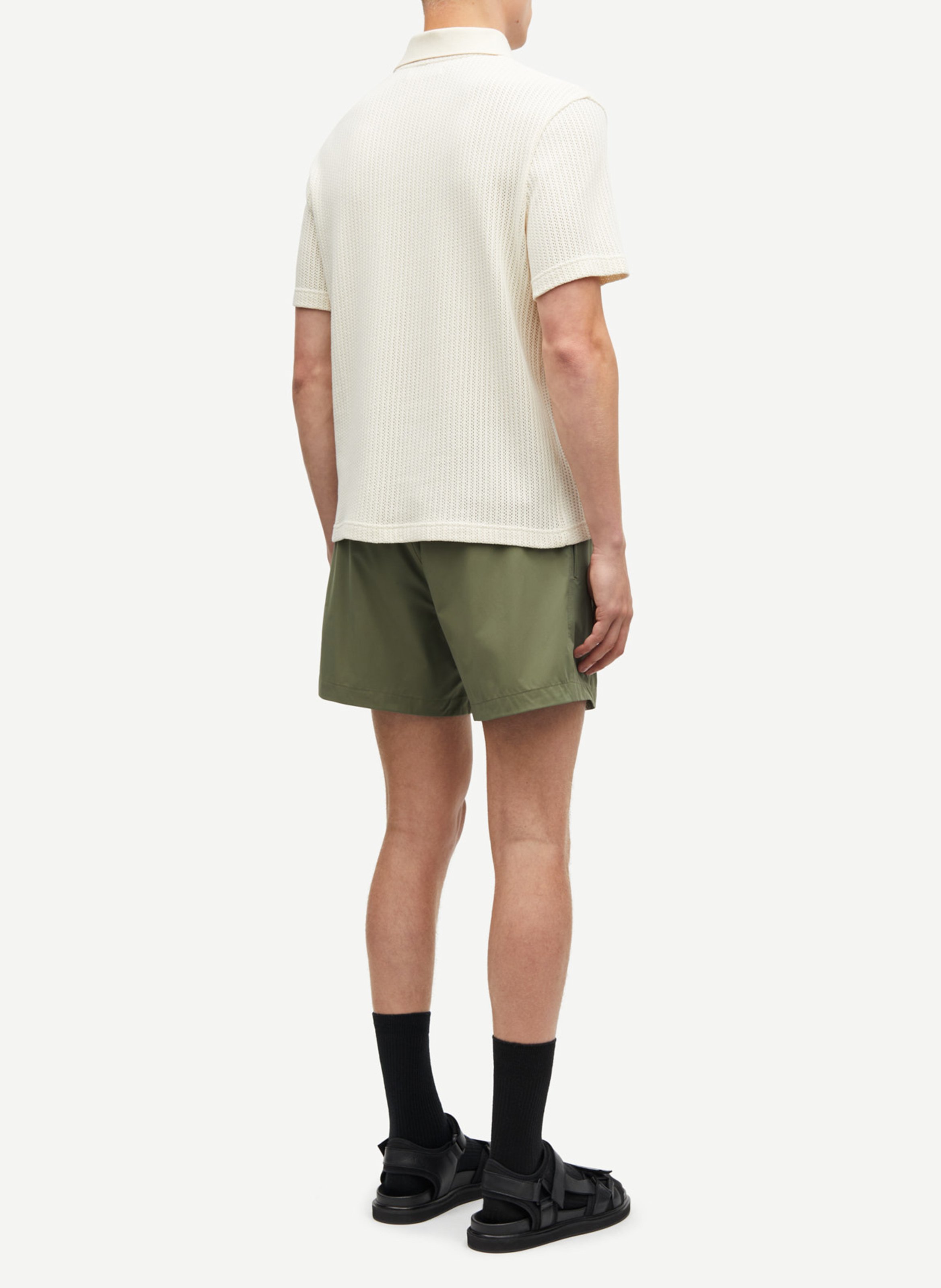 Straight organic cotton polo shirt SAMSOE SAMSOE White