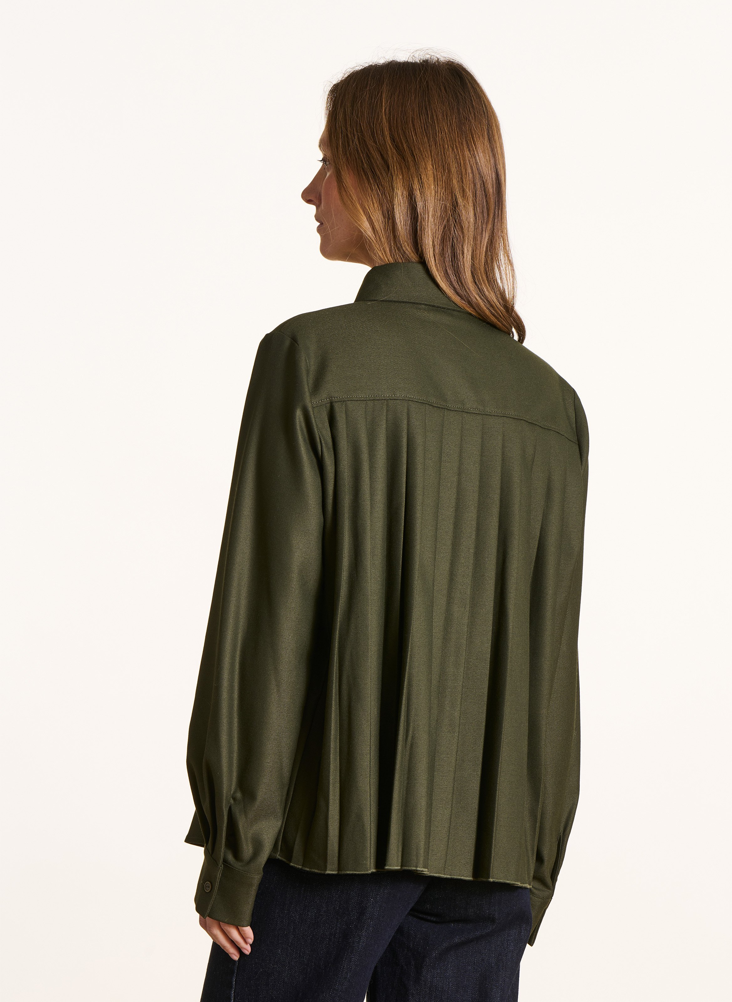 Chemise droite col classique LA FEE MARABOUTEE Vert