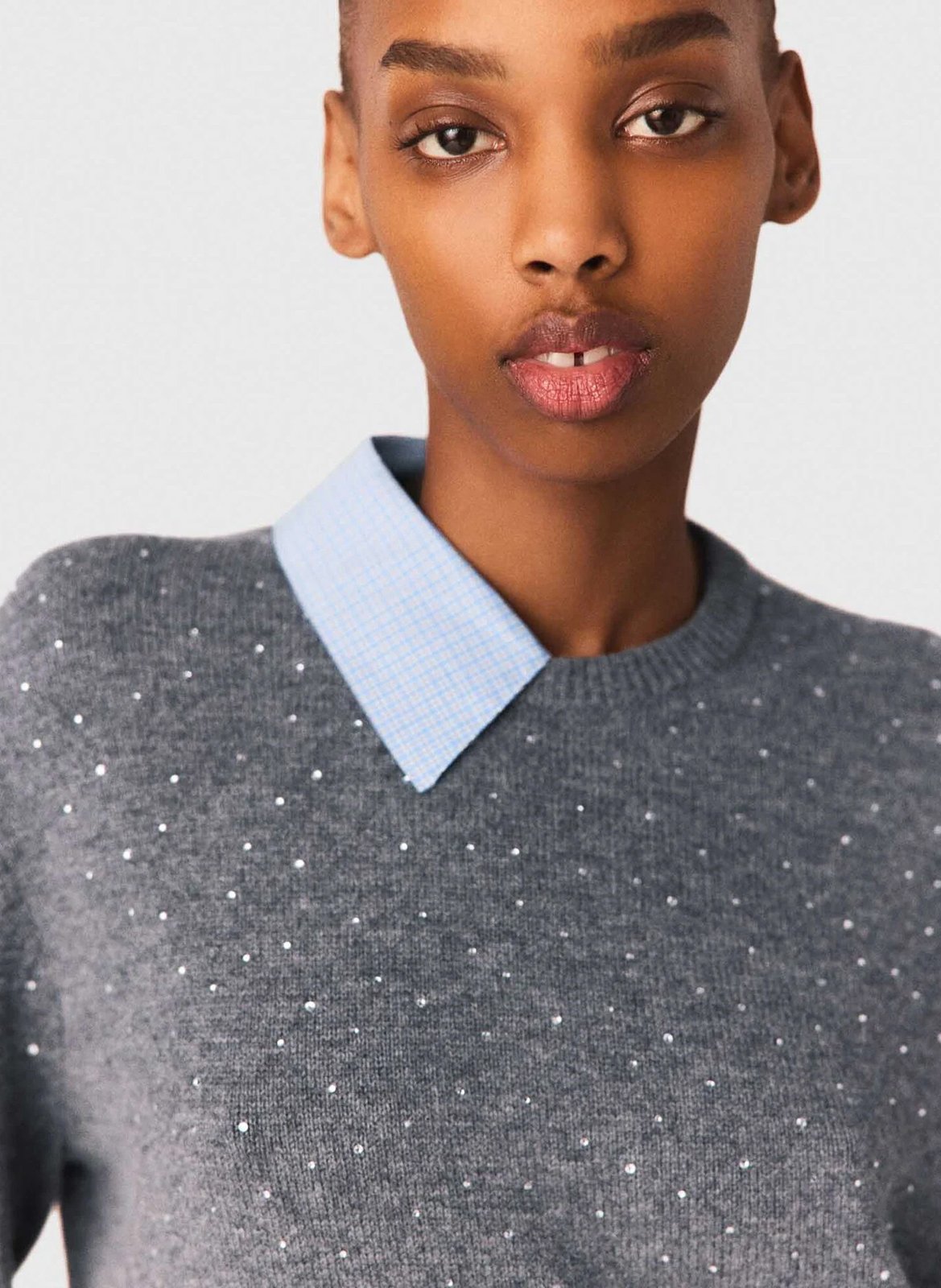 Straight 3-in-1 wool blend sweater MAJE Grey