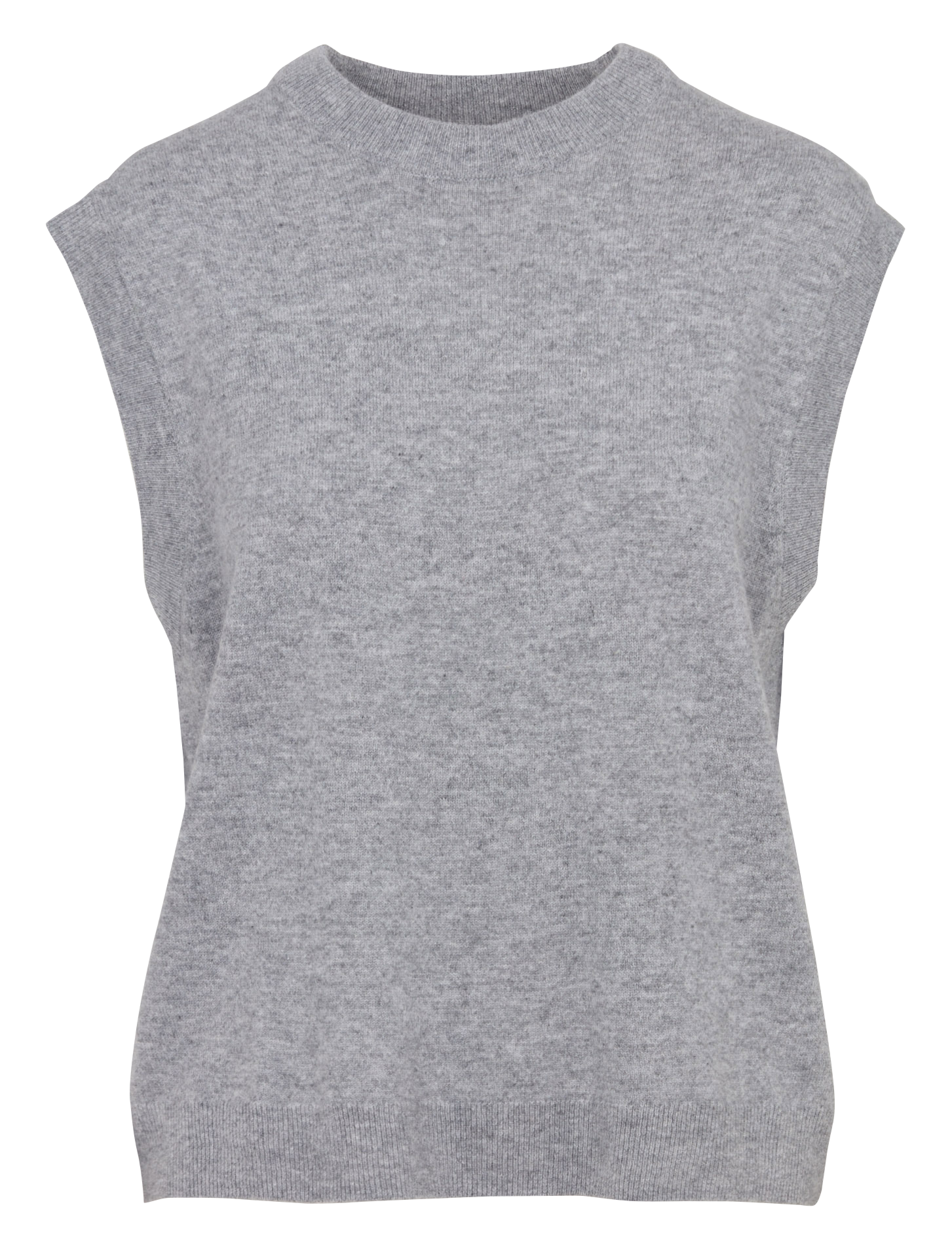 Pull ample sans manches col rond en cachemire SUD EXPRESS Gris