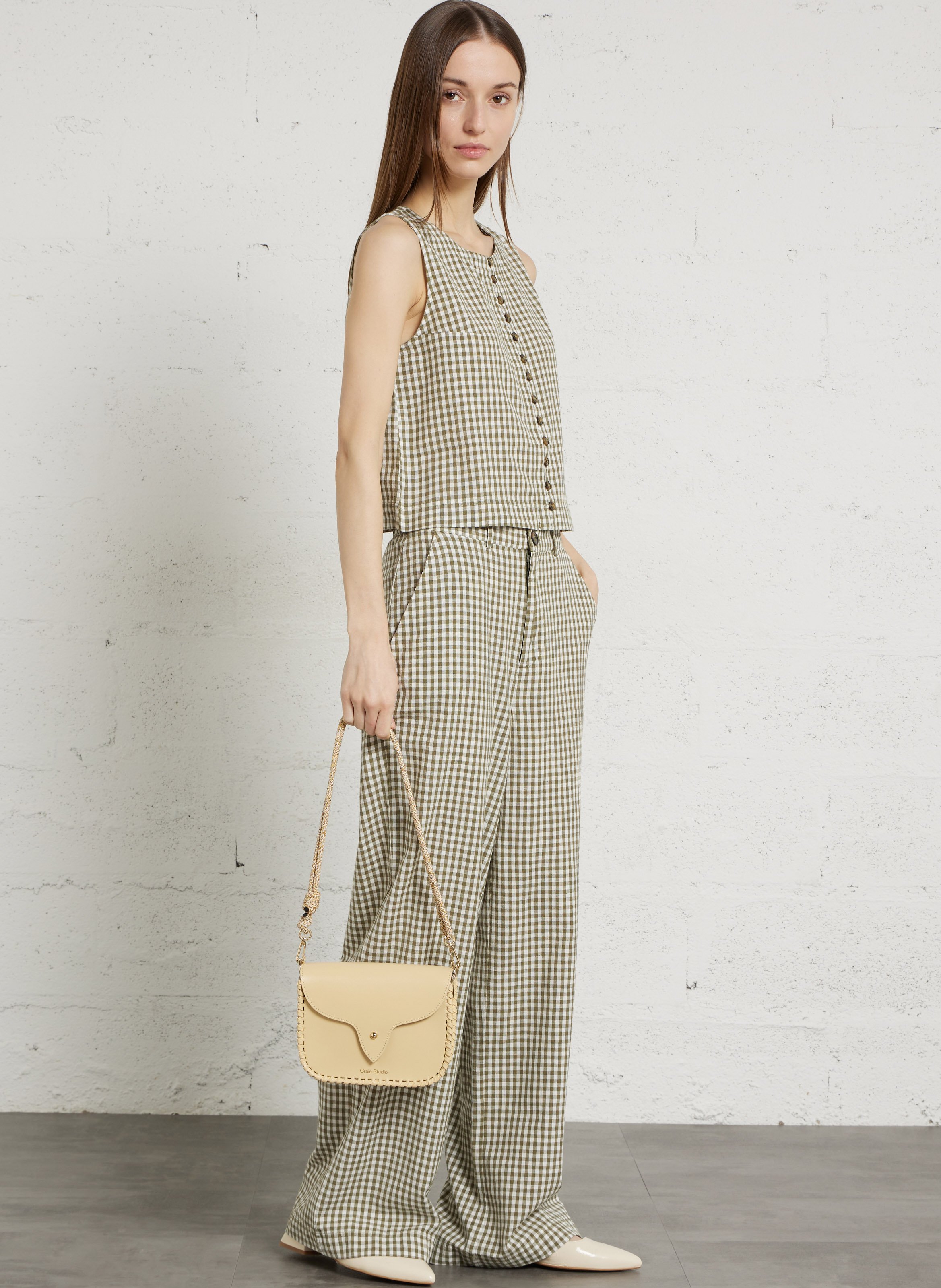 Brieftasche aus Leder CRAIE STUDIO Beige