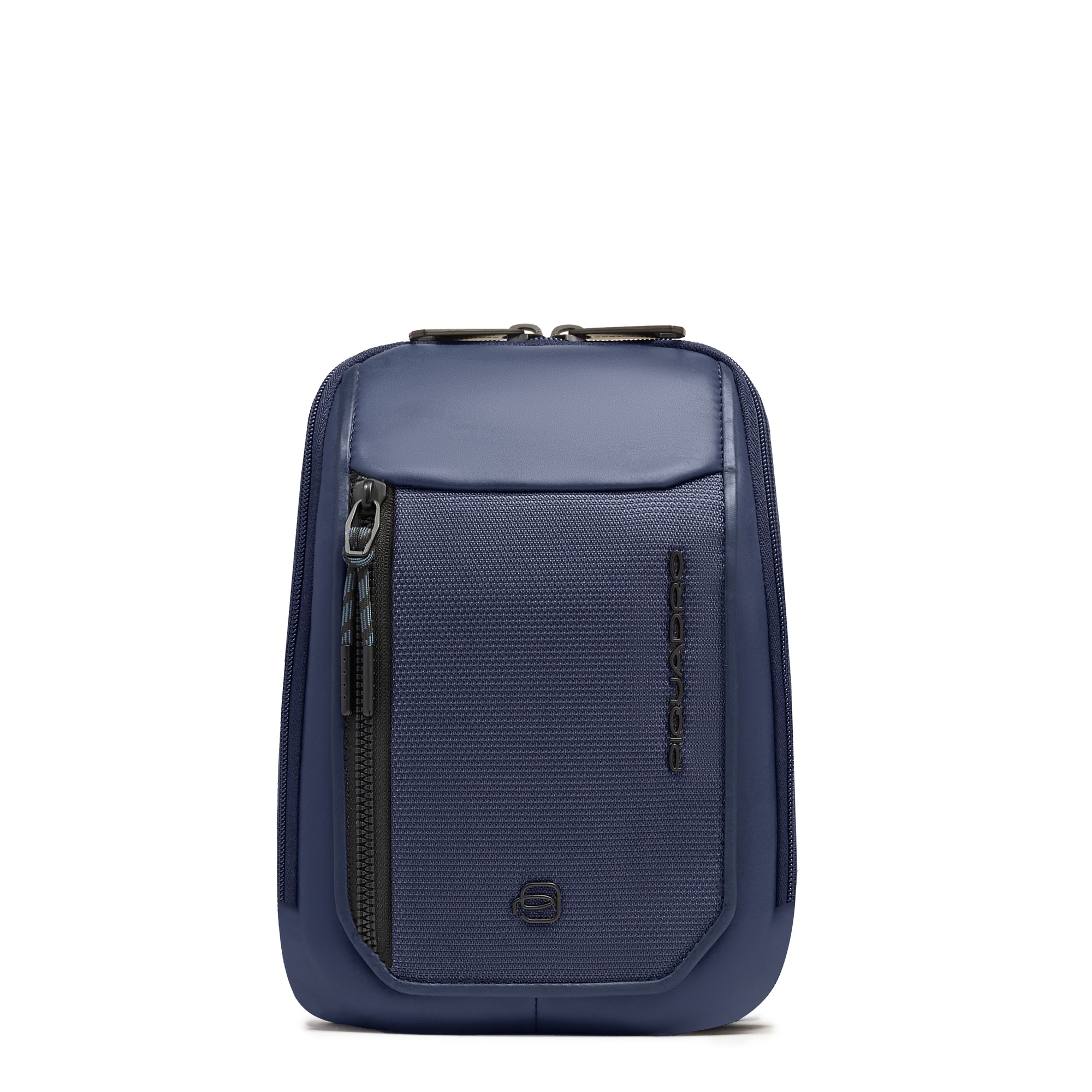 Crossbody bag for iPad® mini in recycled fabric PIQUADRO Blue