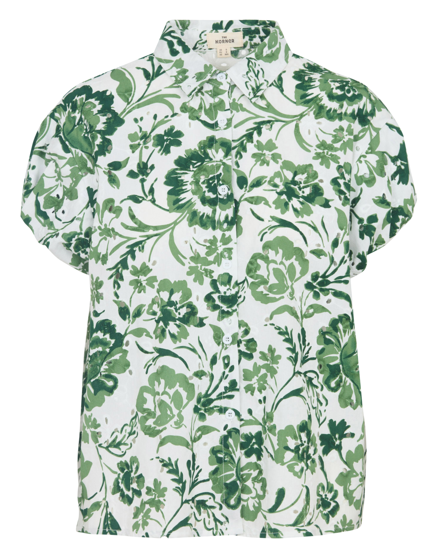 Chemise oversize col classique en coton THE KORNER Vert