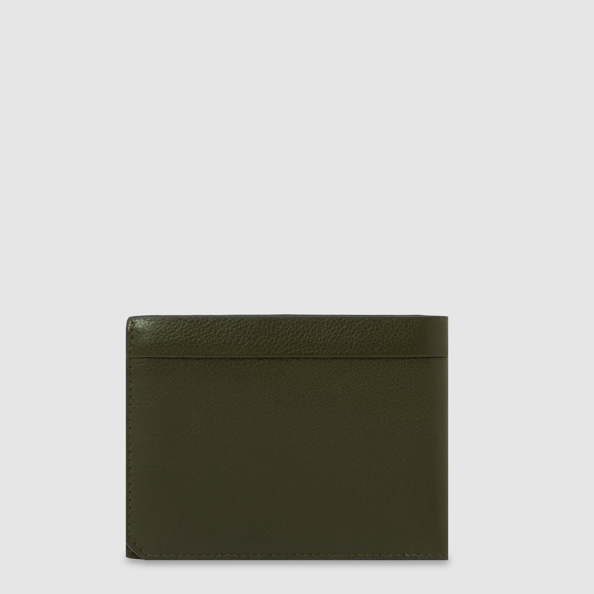 Men's leather wallet with coin pocket and RFID protection PIQUADRO Green