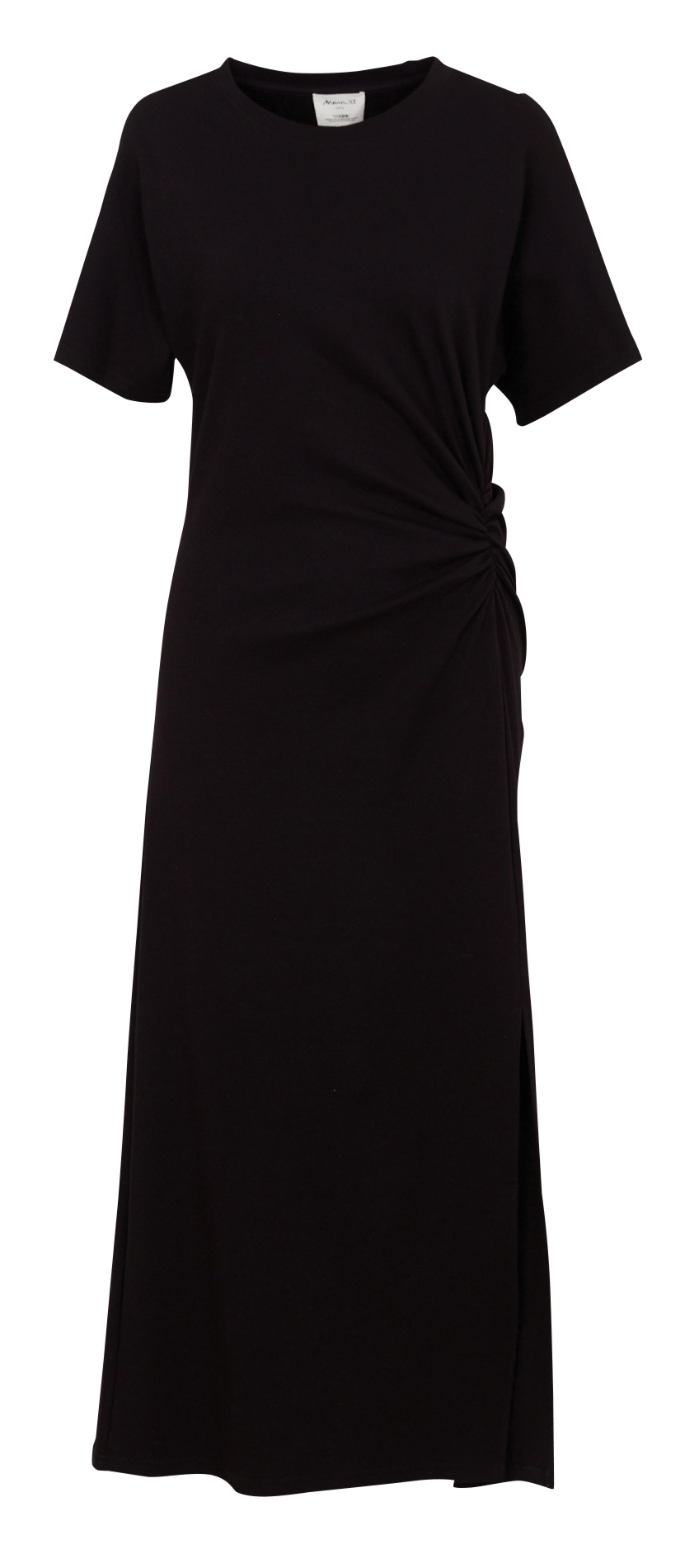 Robe longue cintrée à fronces unie MAISON 123 Noir