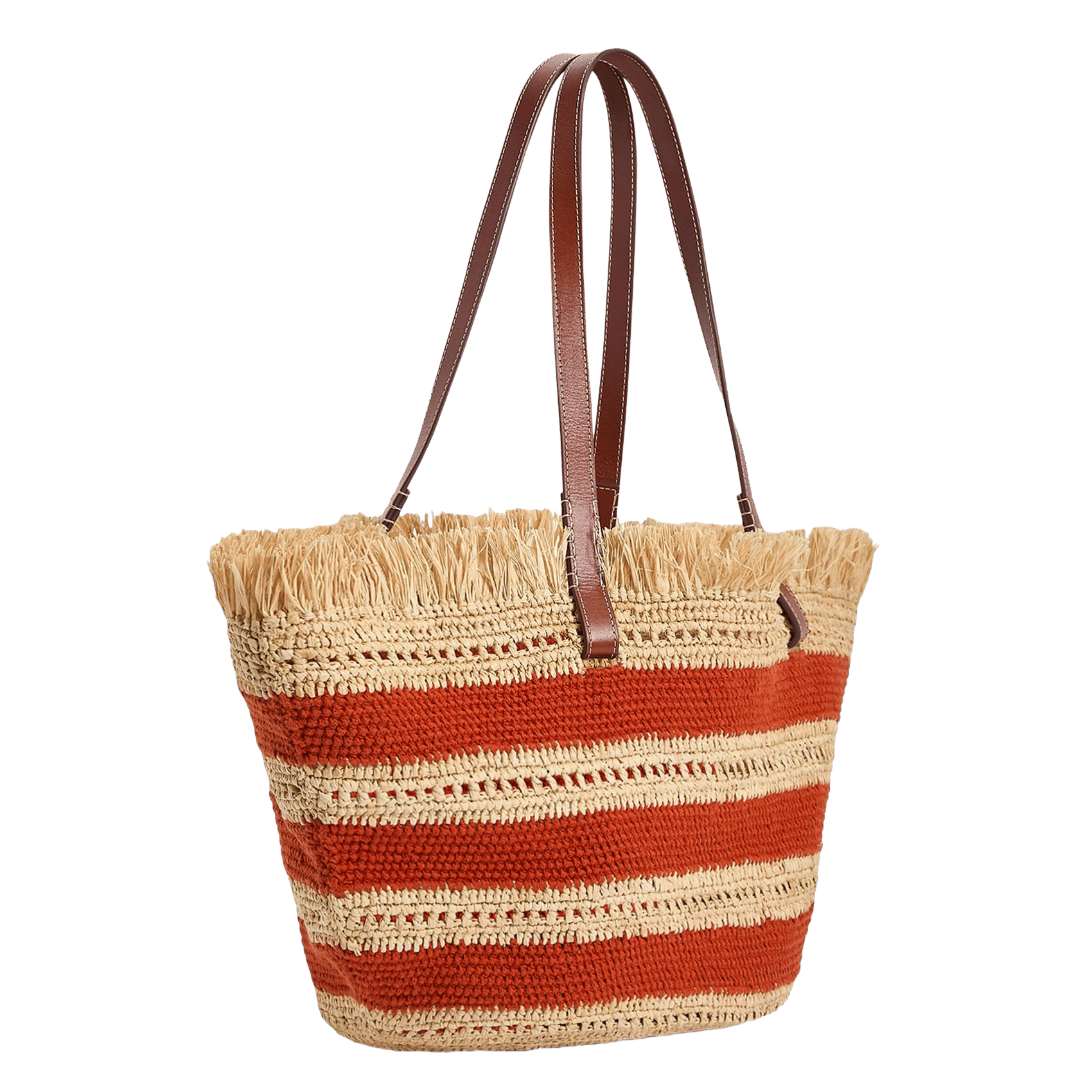 Cabas en raphia VANESSA BRUNO Orange
