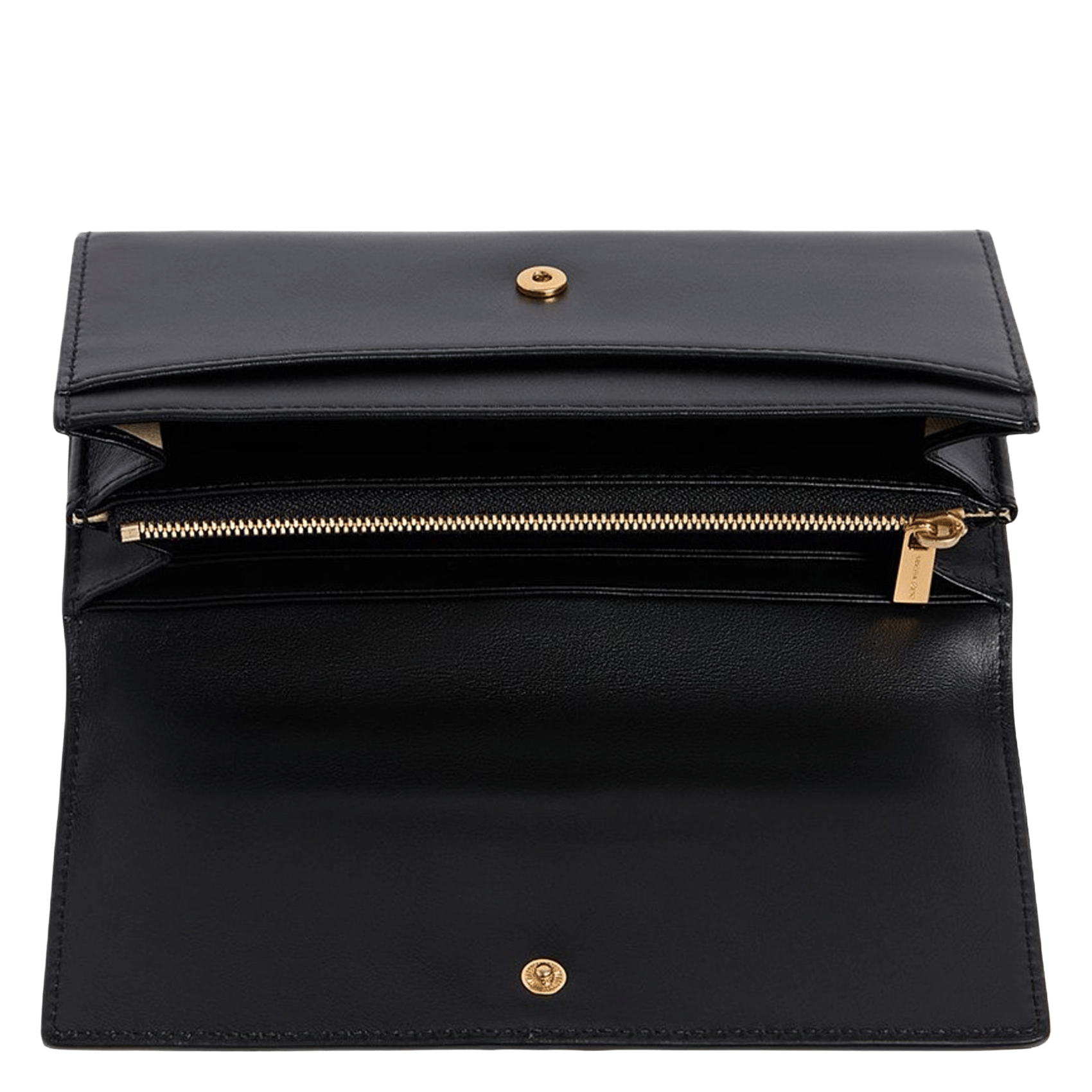 Cartera con solapa de piel VANESSA BRUNO Negro