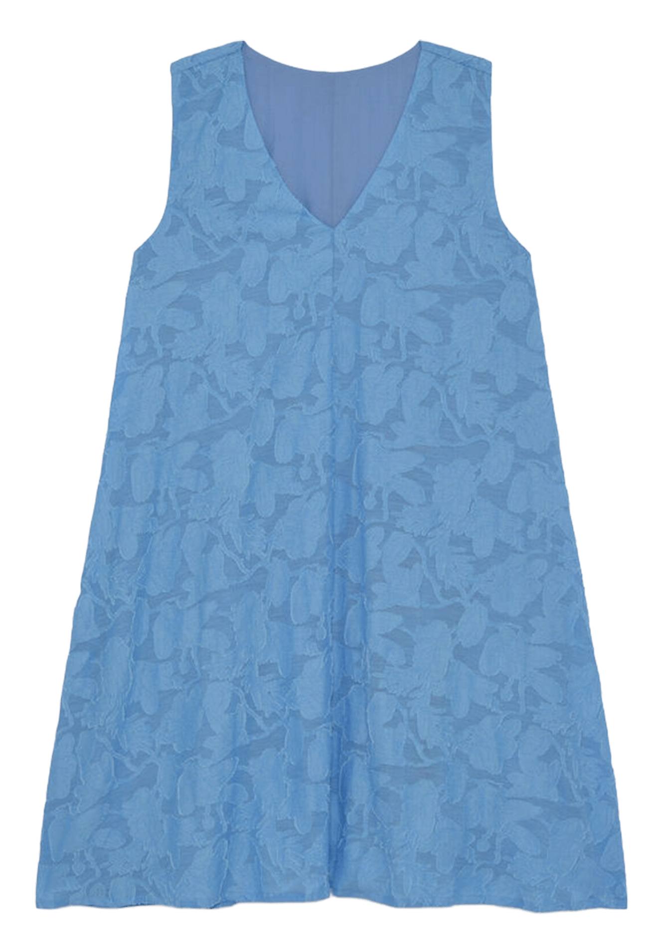 Kurzes ärmelloses ausgestelltes Kleid CAROLL Blau