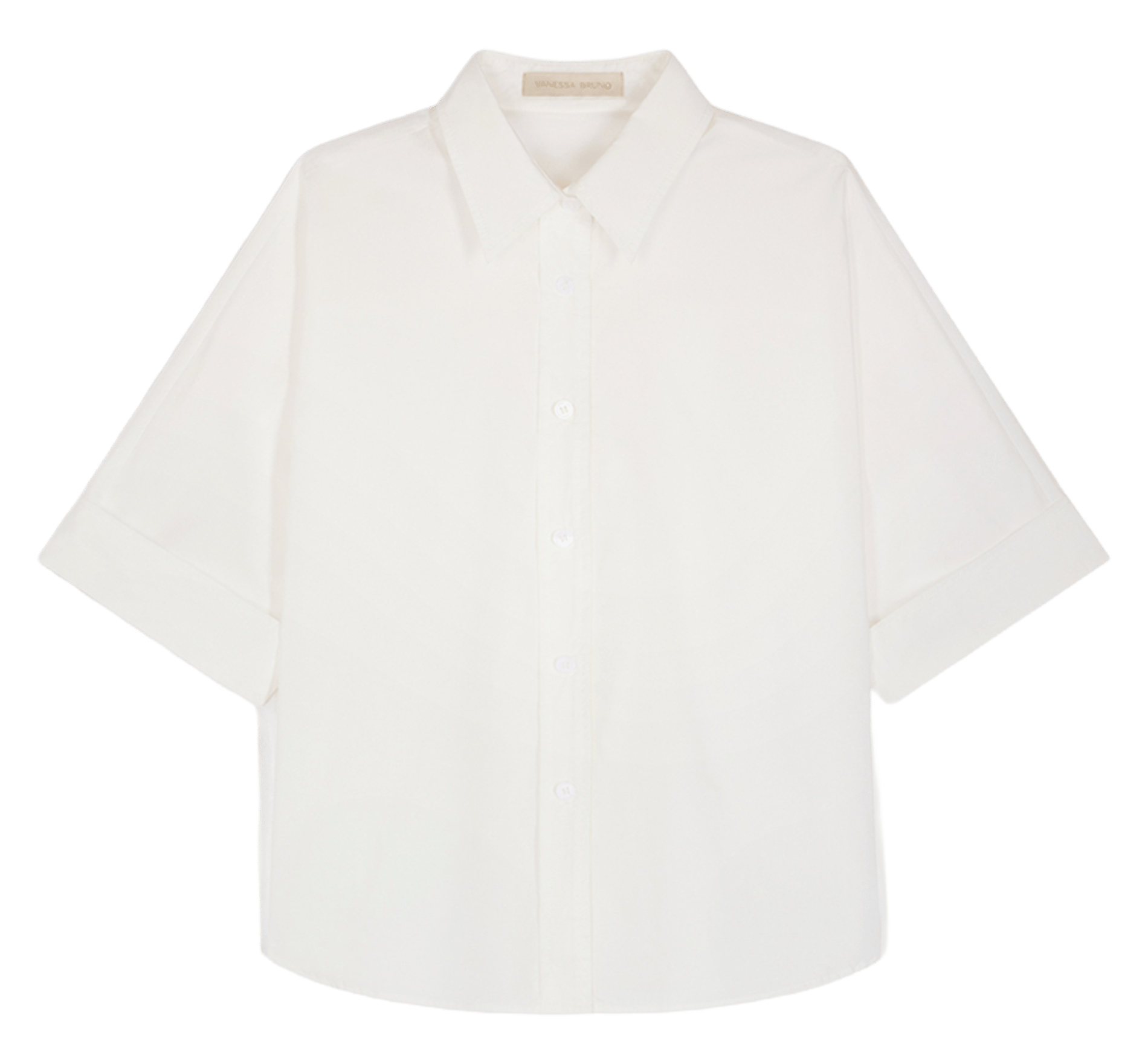 Kurze Bluse mit klassischem Kragen VANESSA BRUNO Weiss
