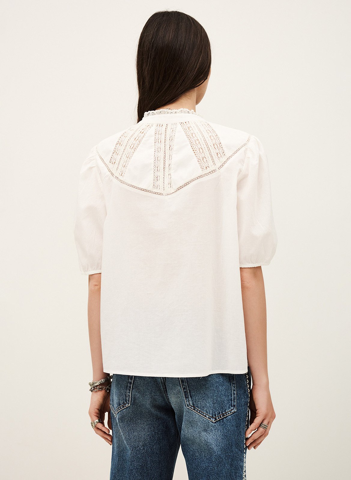 Katoenen oversized blouse BA&SH Beige