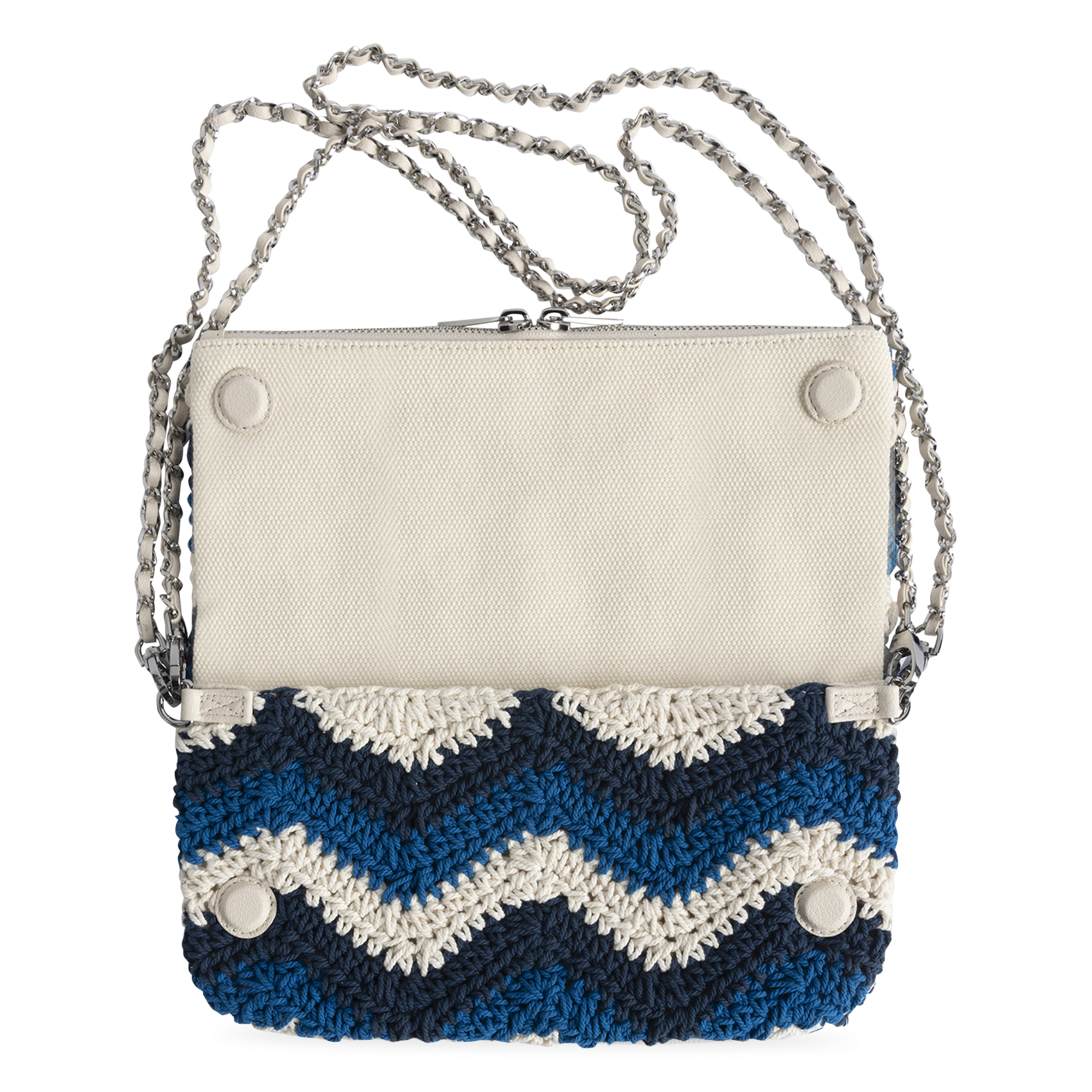 Pochette en coton macramé ZADIG&VOLTAIRE Bleu
