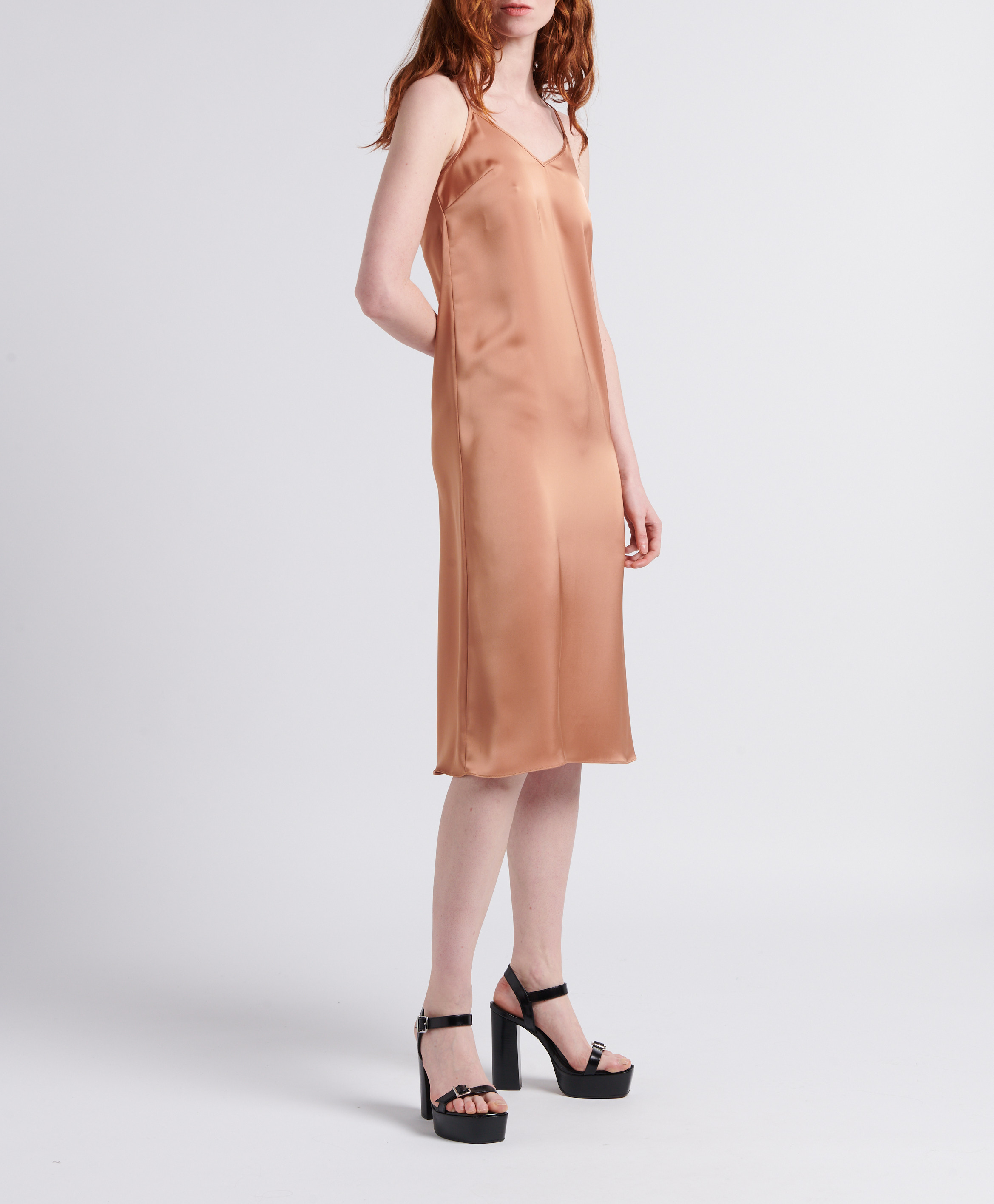 Satiniertes Unterkleid MAX&Co. Braun